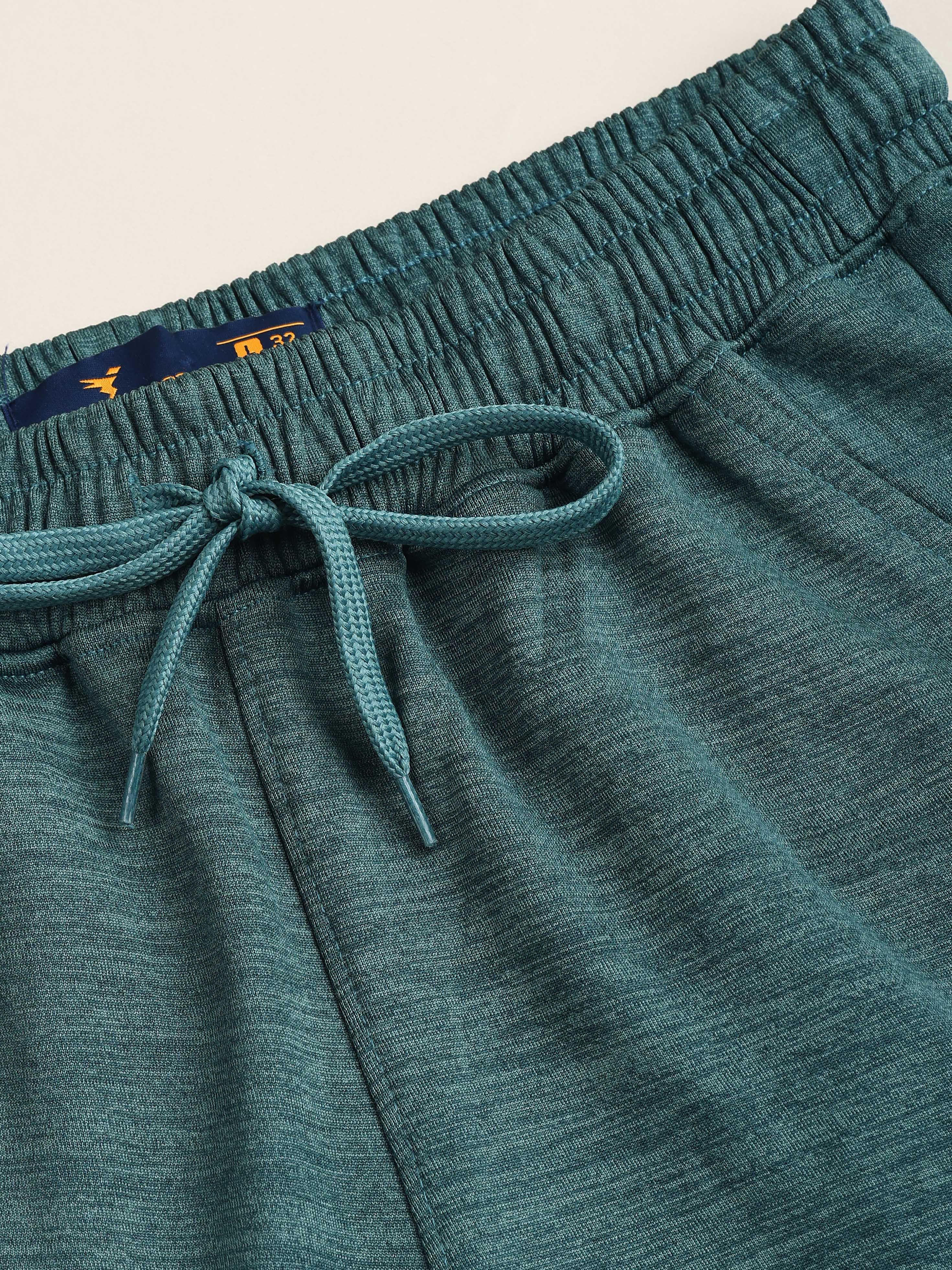 Men Melange Slim Fit Shorts with TECHNO DRY - Image 7