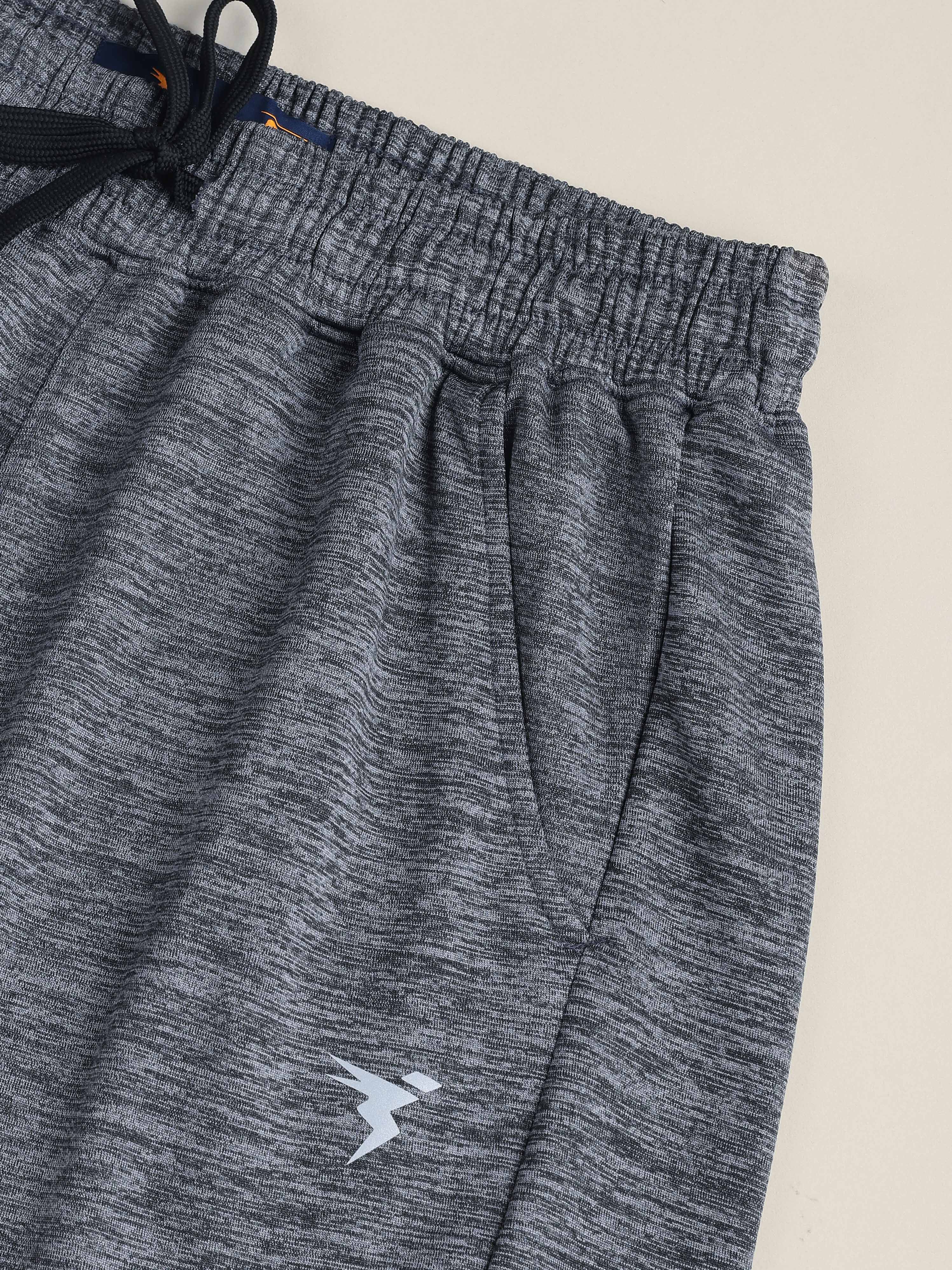 Men Melange Slim Fit Shorts with TECHNO DRY - Image 8
