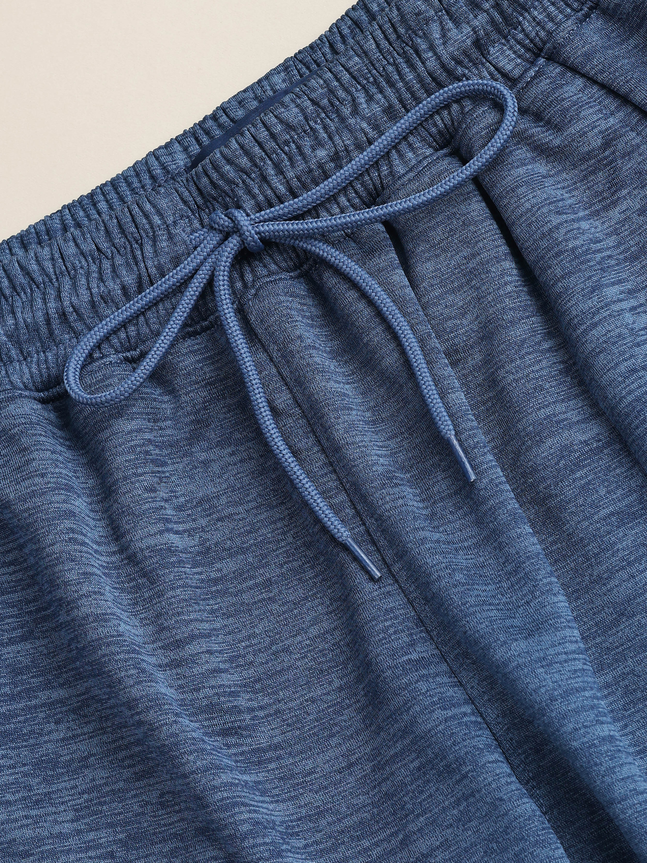 Men Melange Slim Fit Shorts with TECHNO DRY - Image 7