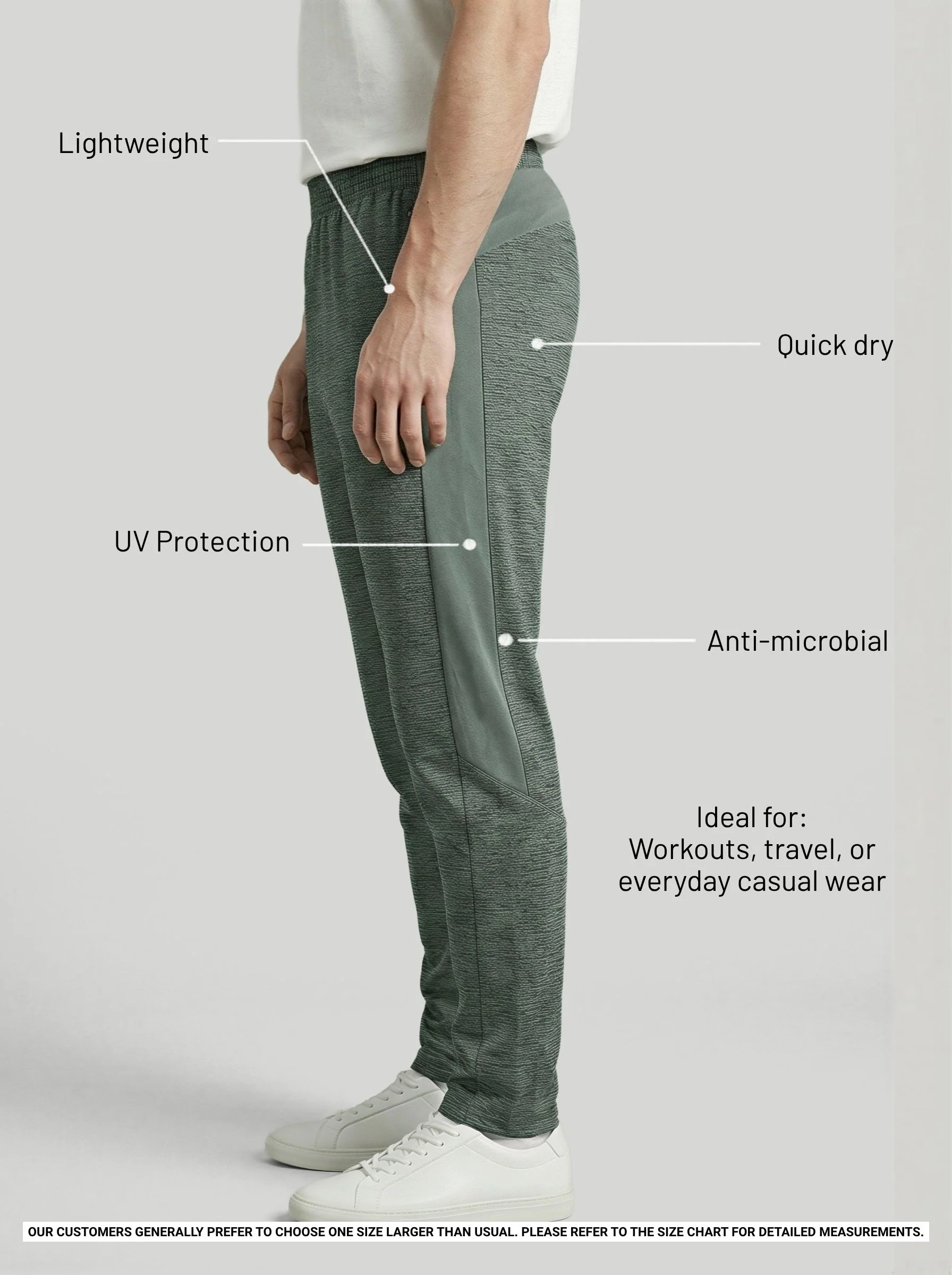 Men Melange Slim Fit Trackpants with TECHNO DRY - Image 4