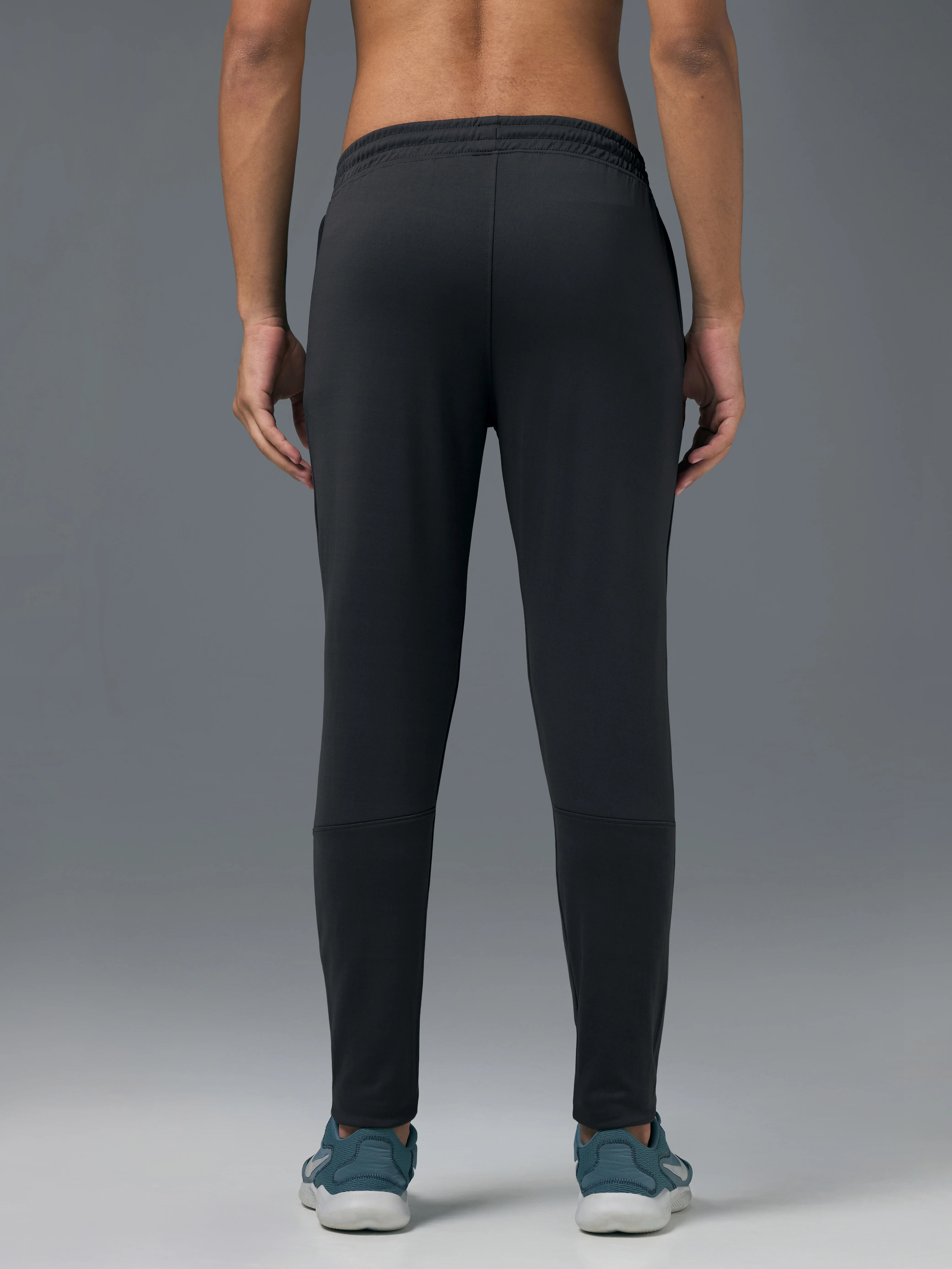 Men Melange Slim Fit Trackpants with TECHNO DRY - Image 3