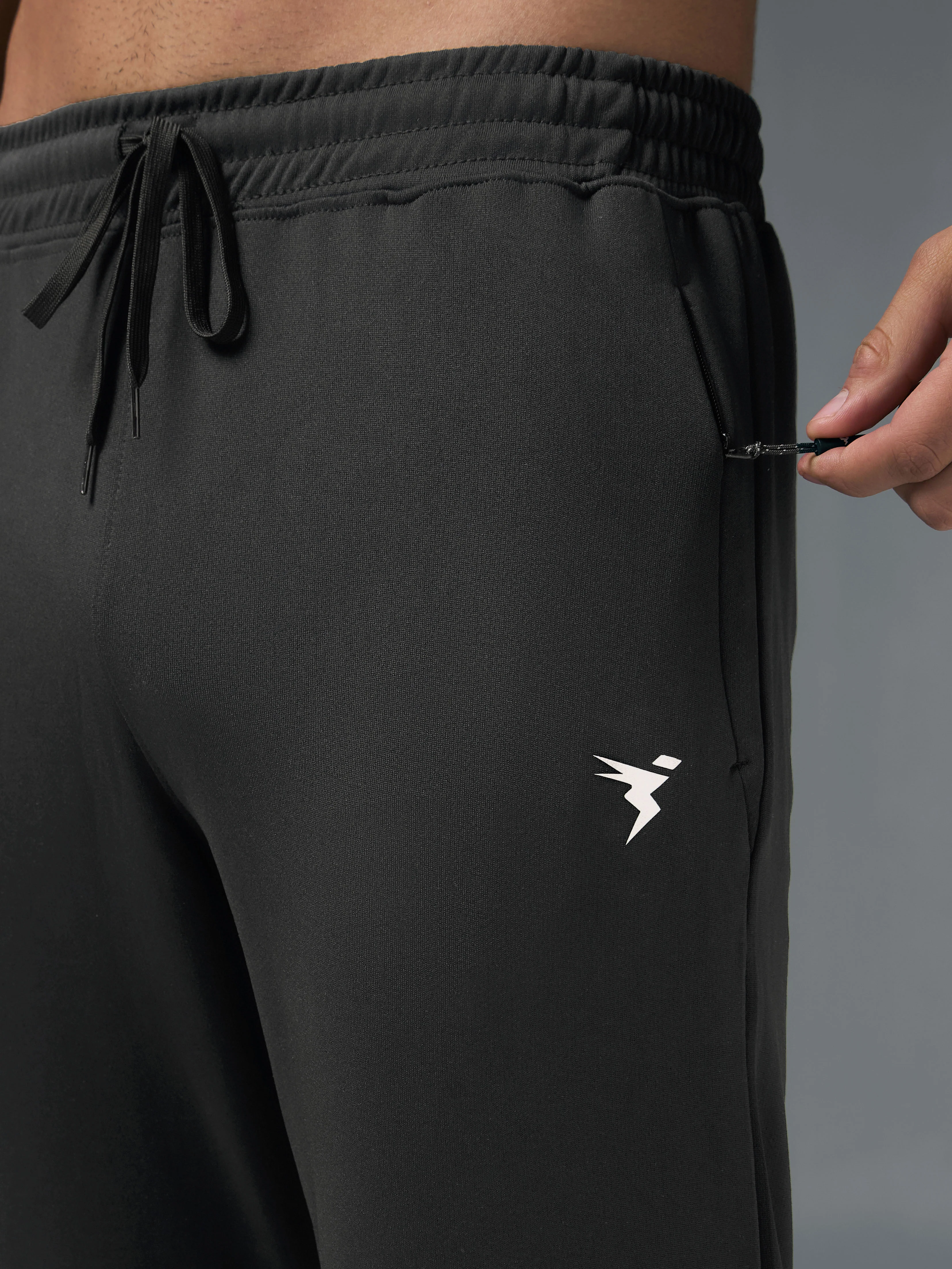 Men Melange Slim Fit Trackpants with TECHNO DRY - Image 7