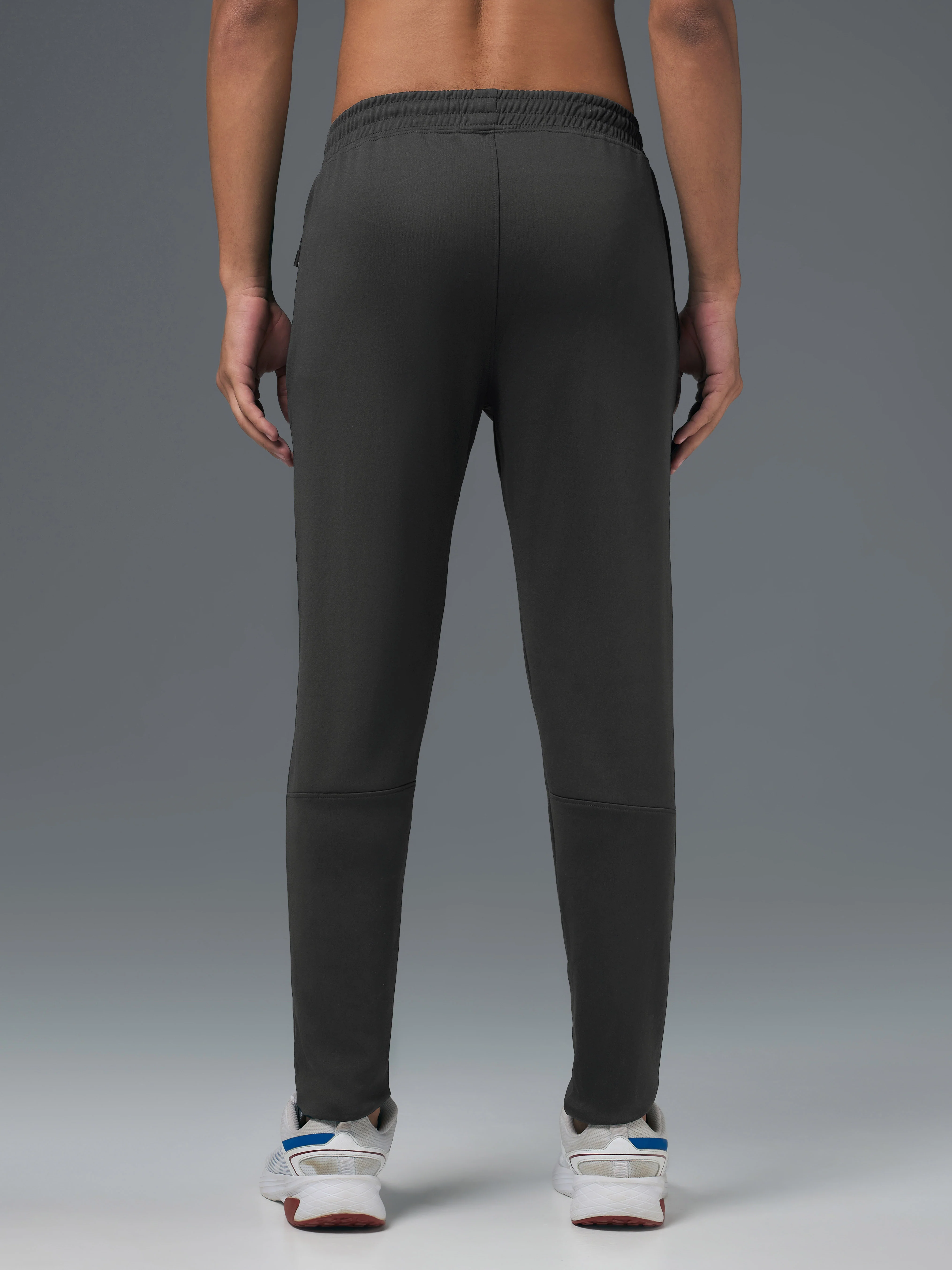 Men Melange Slim Fit Trackpants with TECHNO DRY - Image 3
