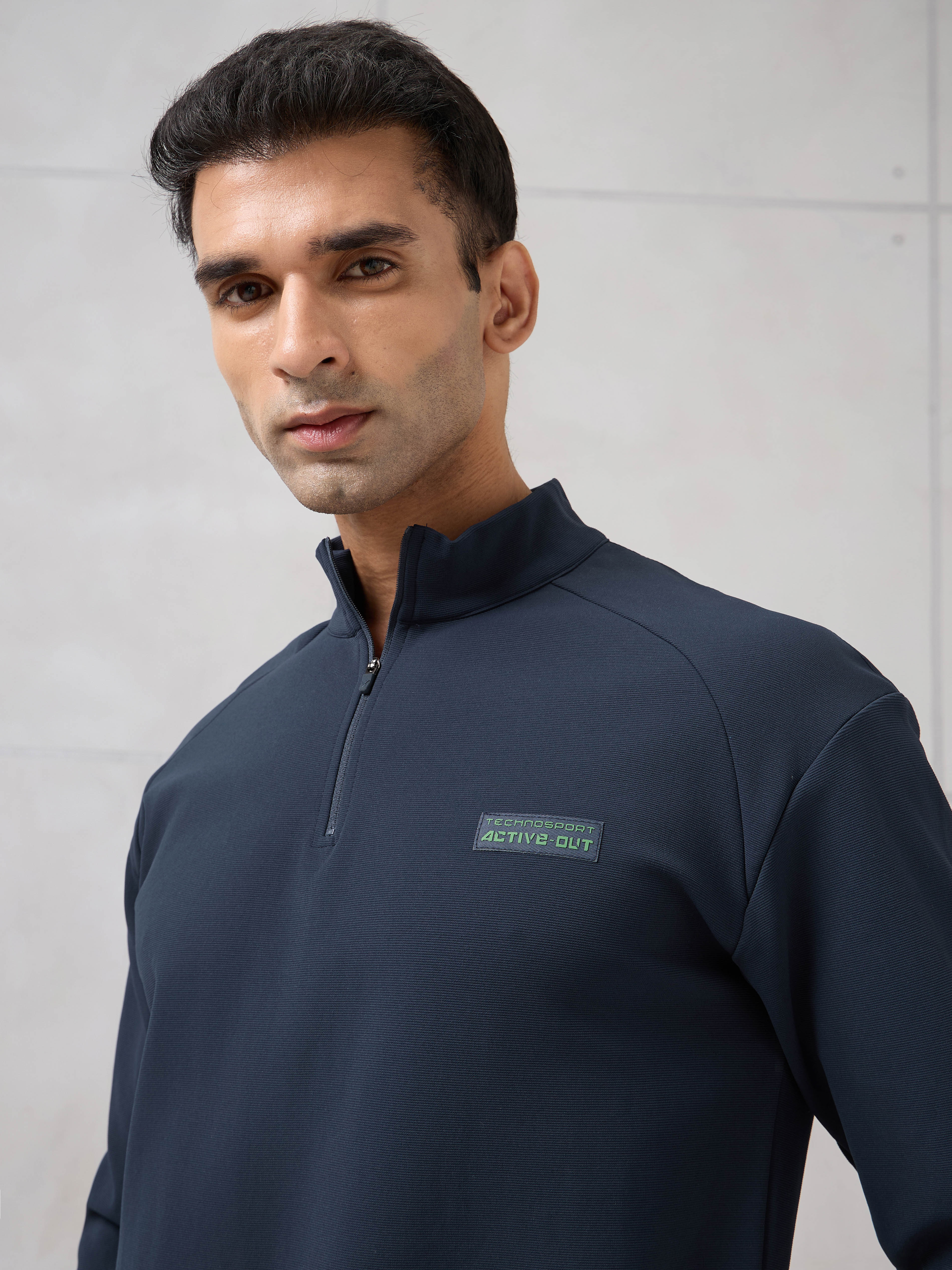 Men Mock Neck Slim Fit Solid Active Out T-shirt with ELASTOPLUS - Image 6