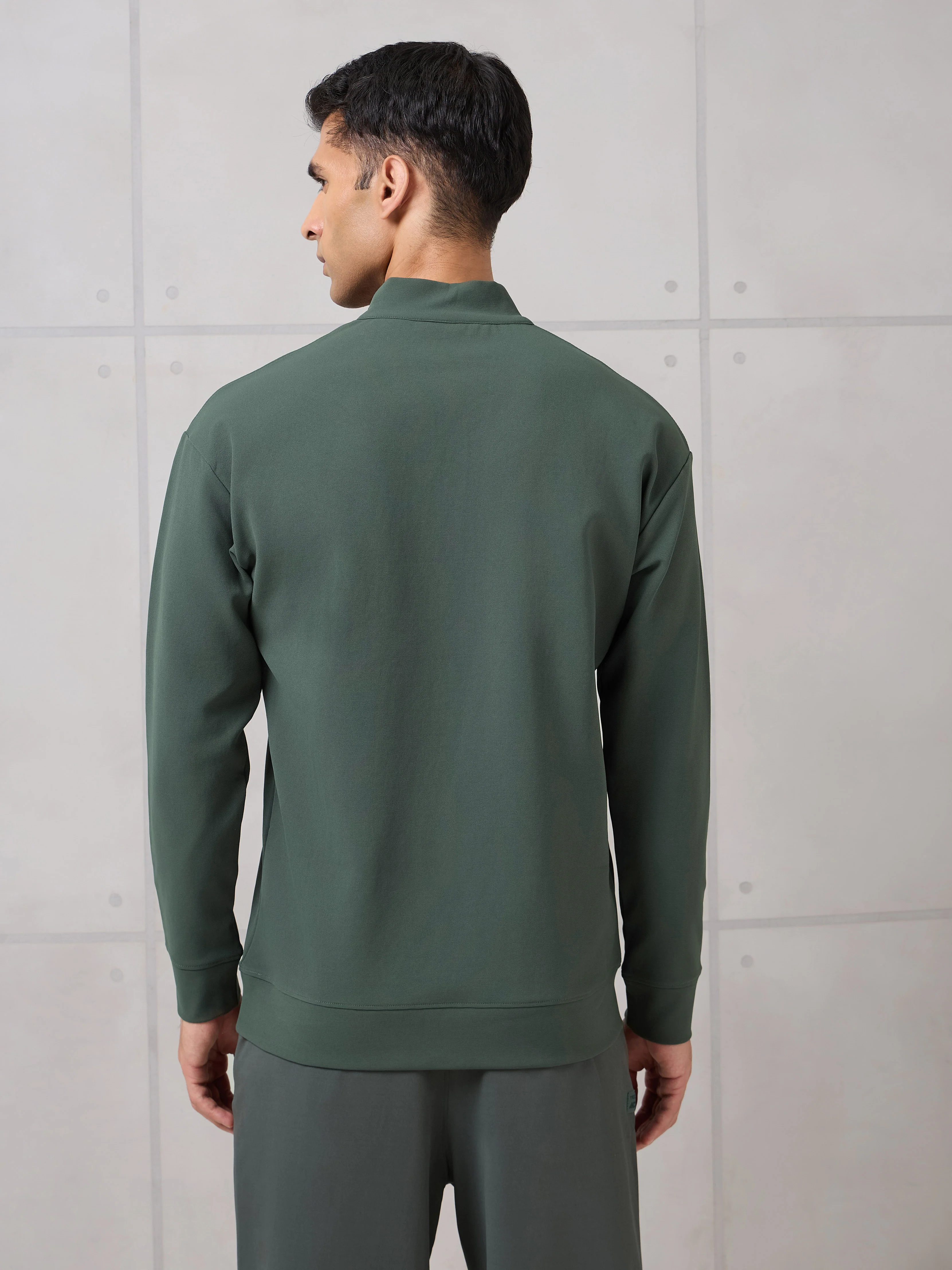 Men Mock Neck Slim Fit Solid Active Out T-shirt with ELASTOPLUS - Image 3