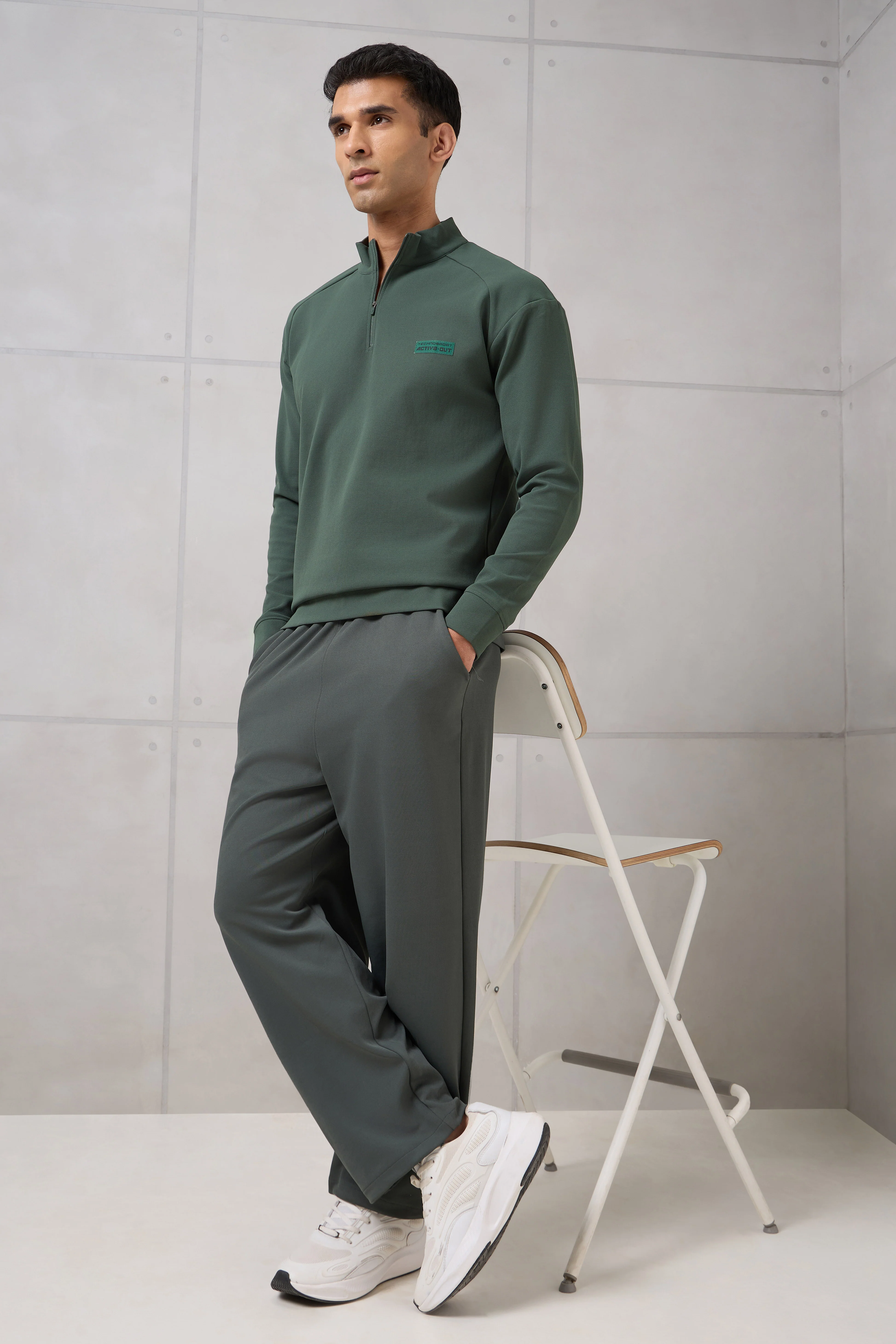 Men Mock Neck Slim Fit Solid Active Out T-shirt with ELASTOPLUS - Image 5