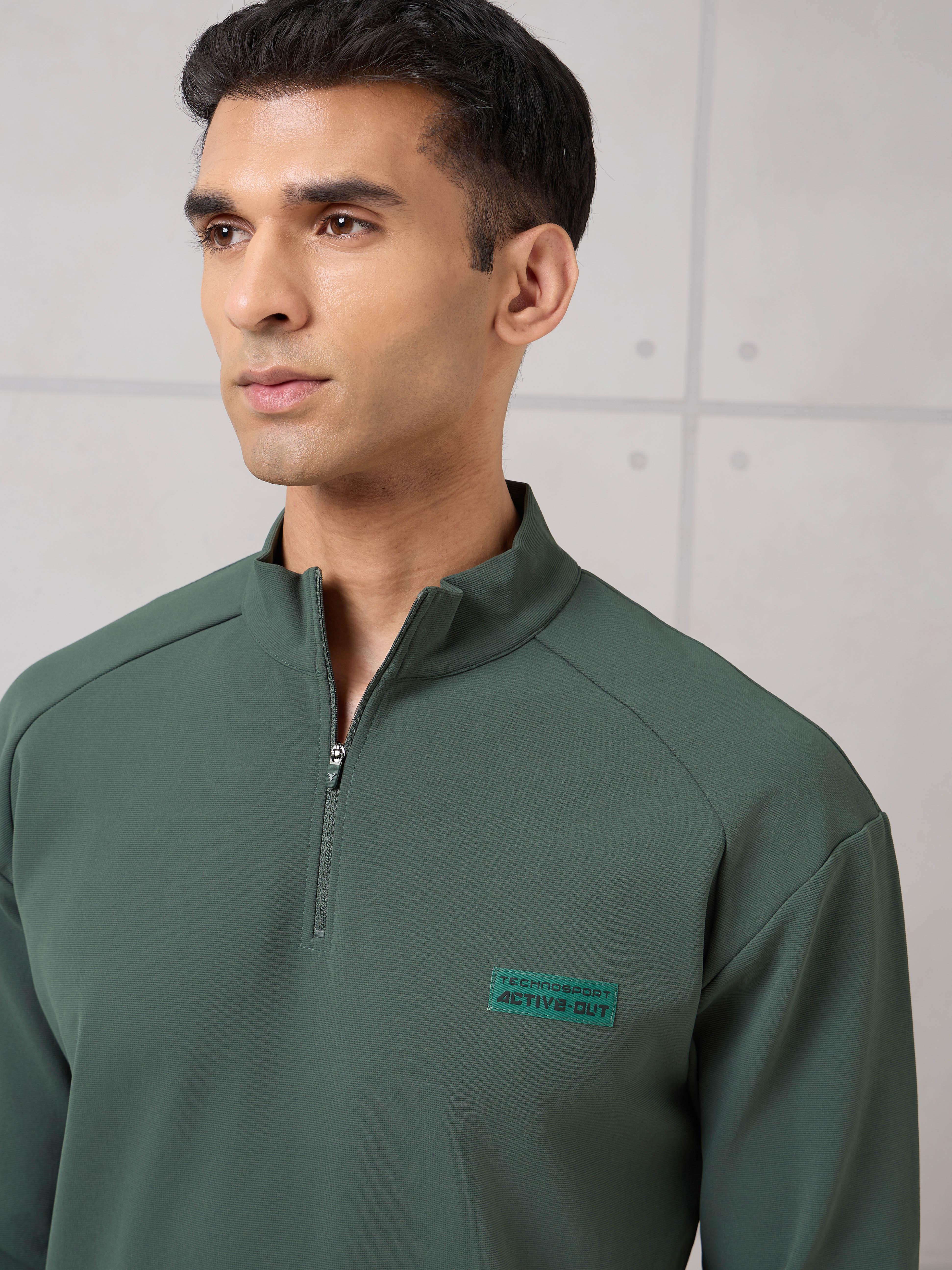 Men Mock Neck Slim Fit Solid Active Out T-shirt with ELASTOPLUS - Image 6