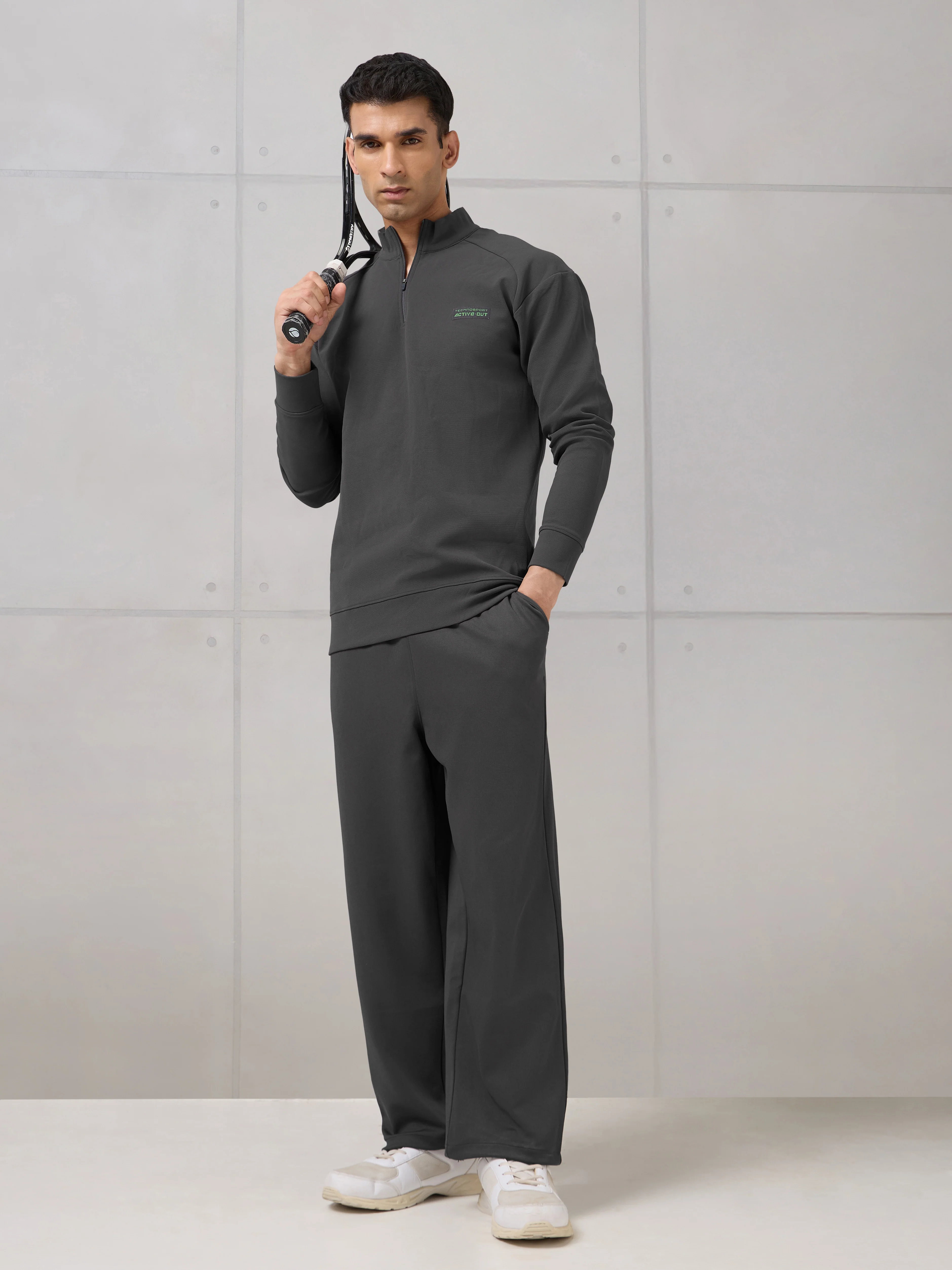 Men Mock Neck Slim Fit Solid Active Out T-shirt with ELASTOPLUS - Image 5