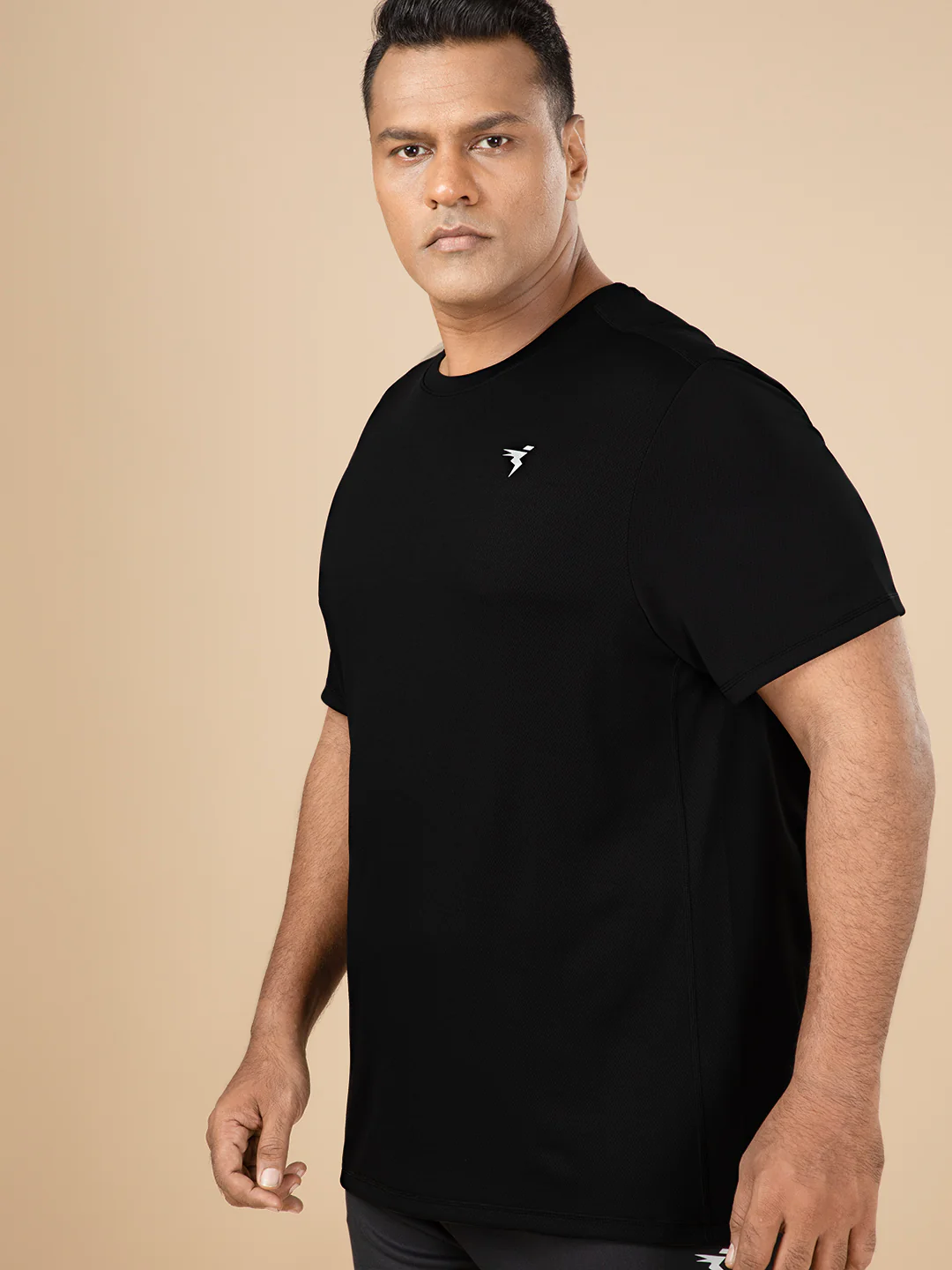 Men Plus Size Solid Active T-shirt with TECHNO COOL+ - Image 5