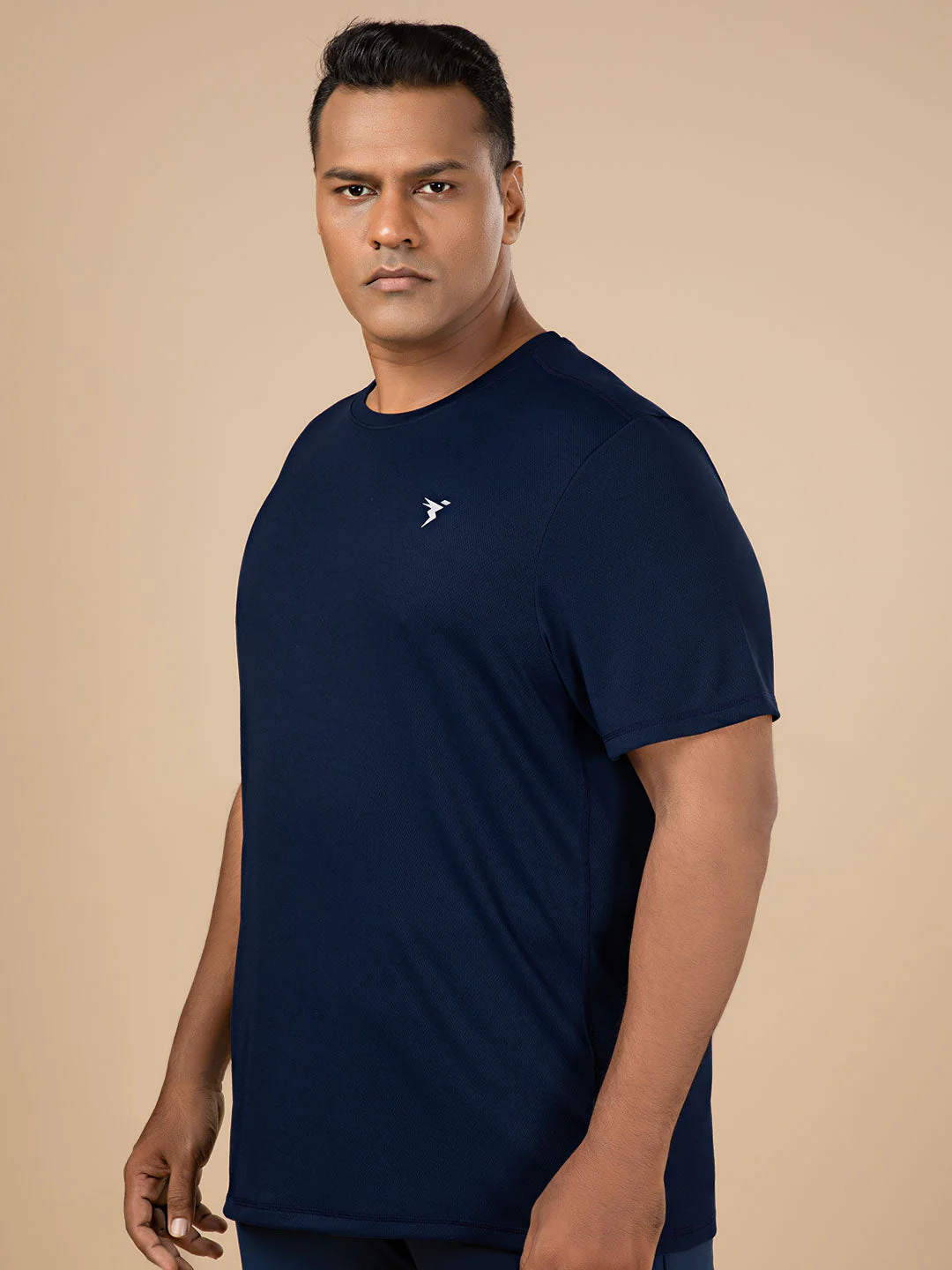 Men Plus Size Solid Active T-shirt with TECHNO COOL+ - Image 5
