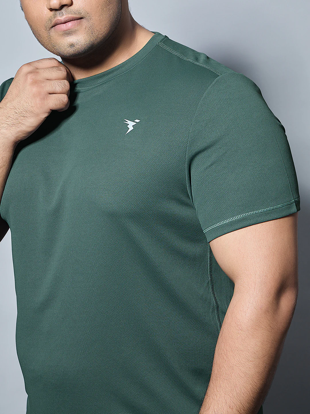 Men Plus Size Solid Active T-shirt with TECHNO COOL+ - Image 6