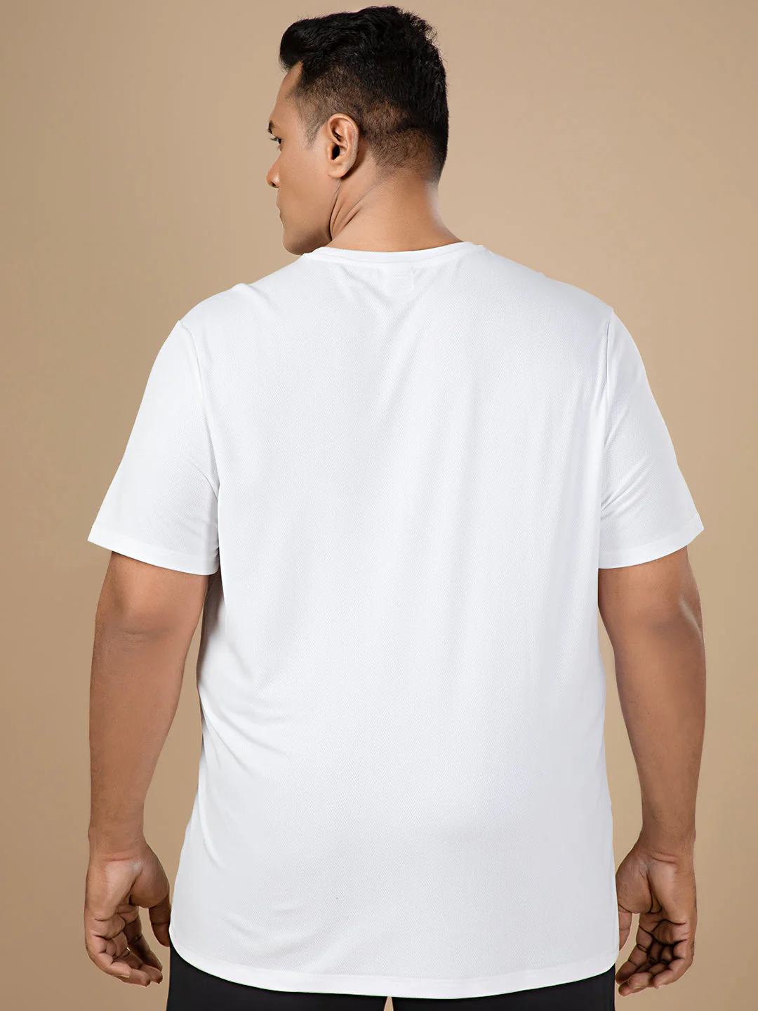 Men Plus Size Solid Active T-shirt with TECHNO COOL+ - Image 2