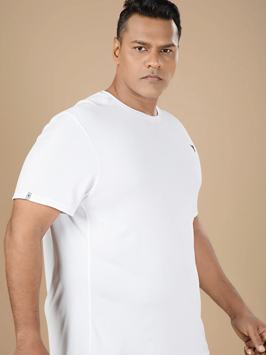Men Plus Size Solid Active T-shirt with TECHNO COOL+ - Image 5