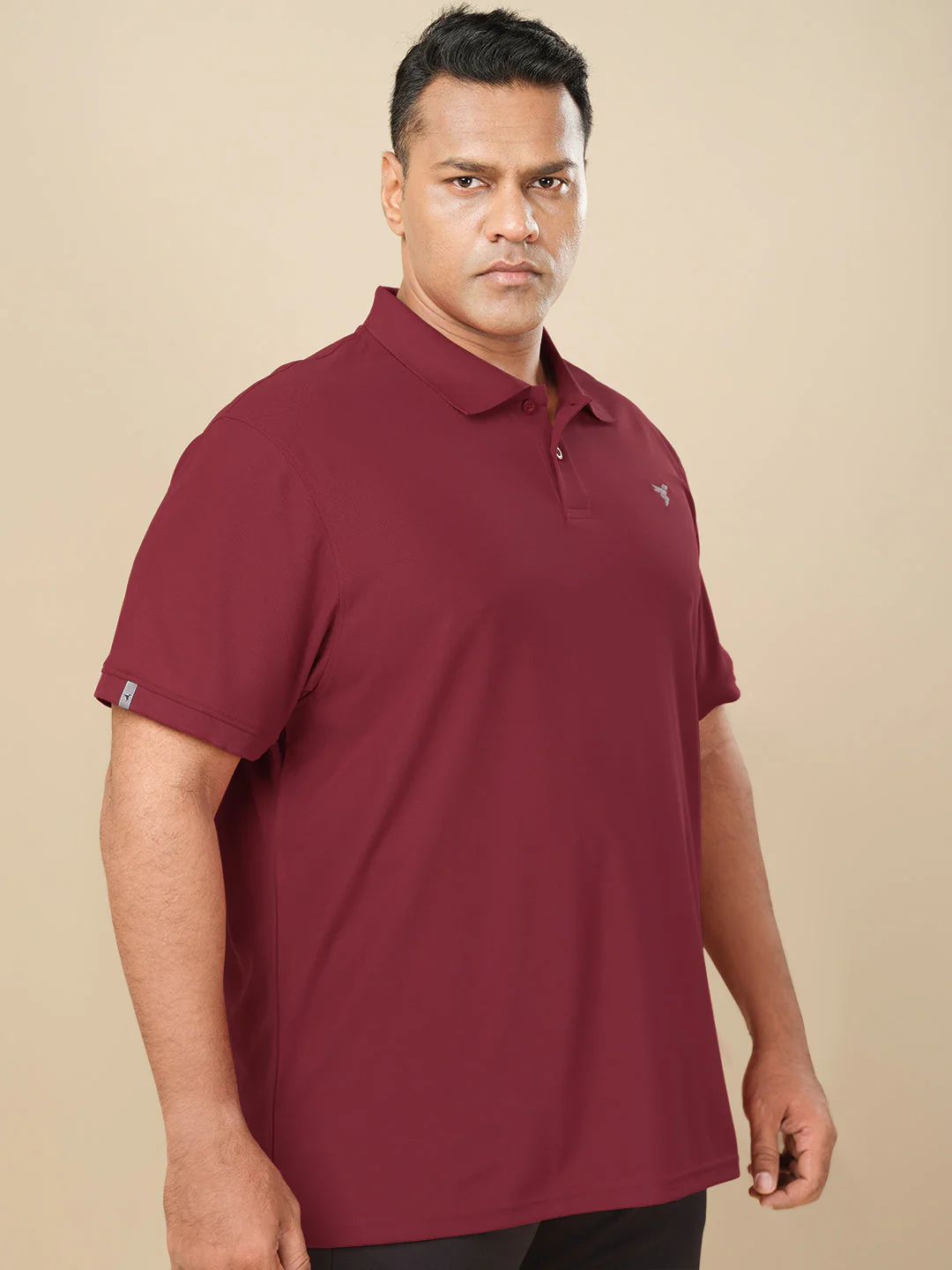 Men Plus Size Solid Polo T-shirt with MATPIQ - Image 3