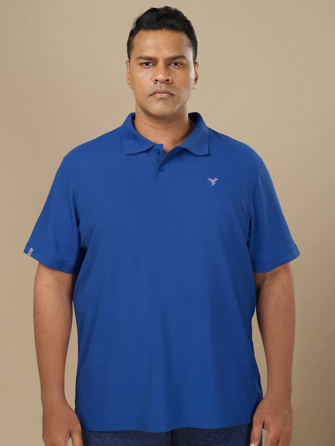Men Plus Size Solid Polo T-shirt with MATPIQ