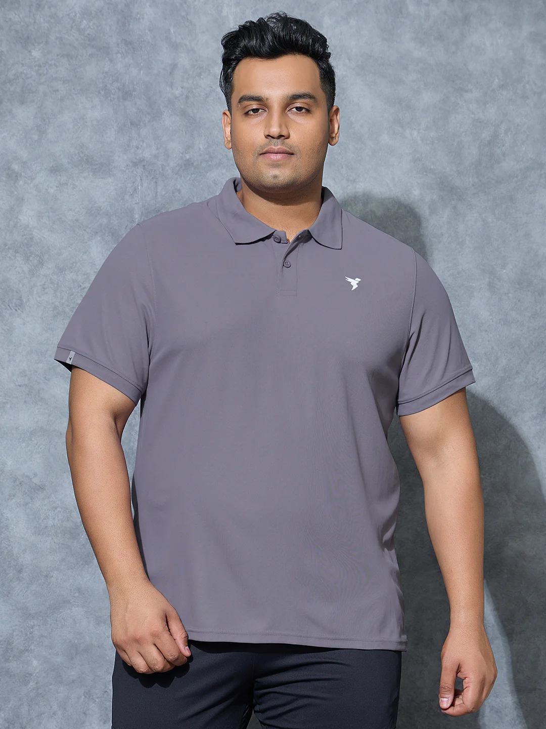 Men Plus Size Solid Polo T-shirt with MATPIQ - Image 2