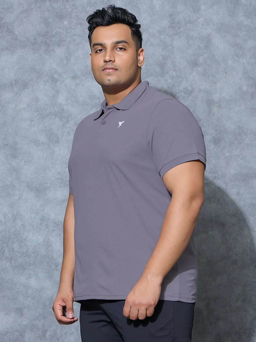 Men Plus Size Solid Polo T-shirt with MATPIQ - Image 4