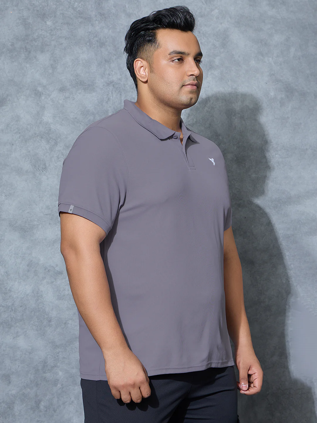 Men Plus Size Solid Polo T-shirt with MATPIQ - Image 5