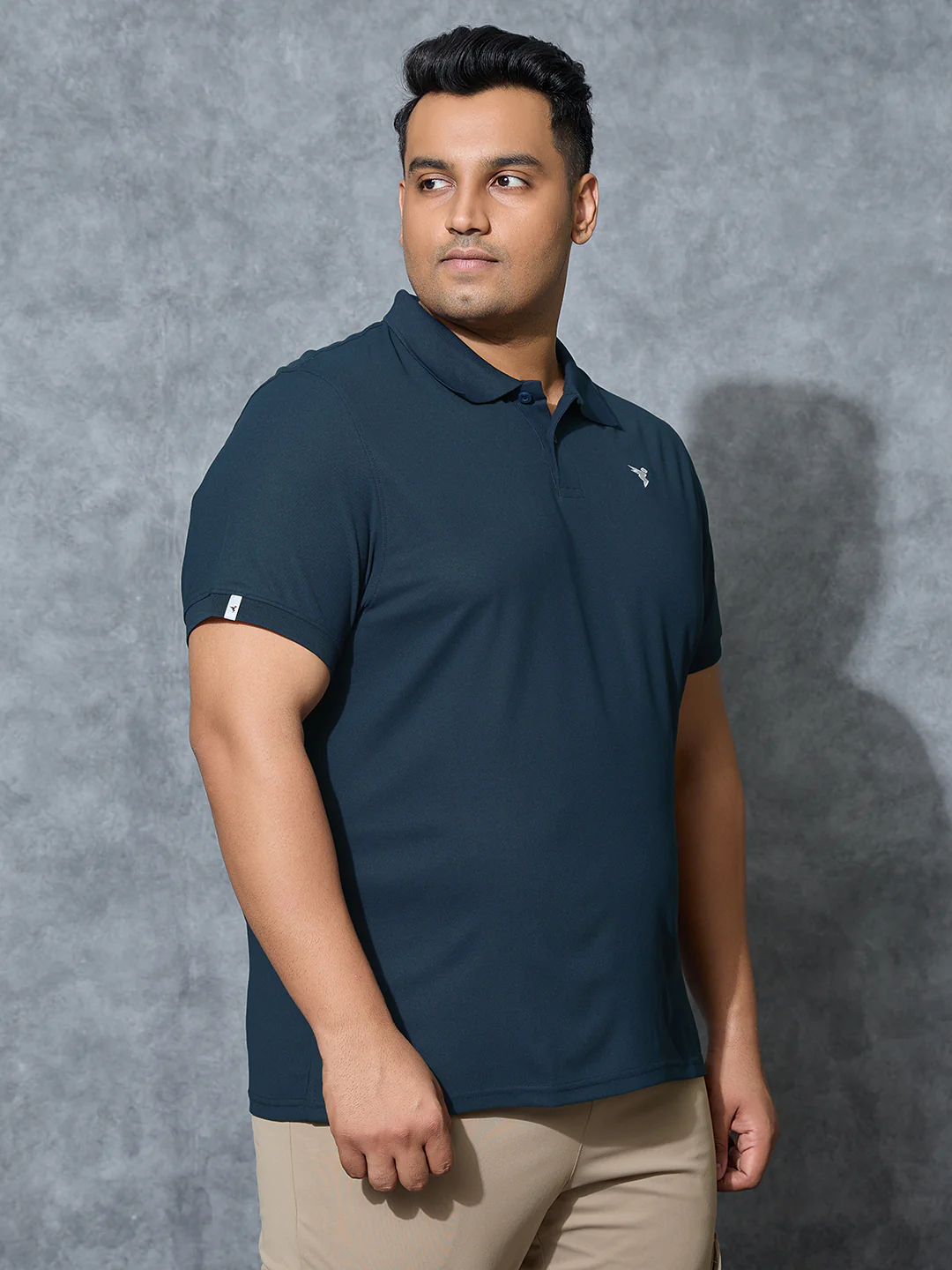 Men Plus Size Solid Polo T-shirt with MATPIQ - Image 5