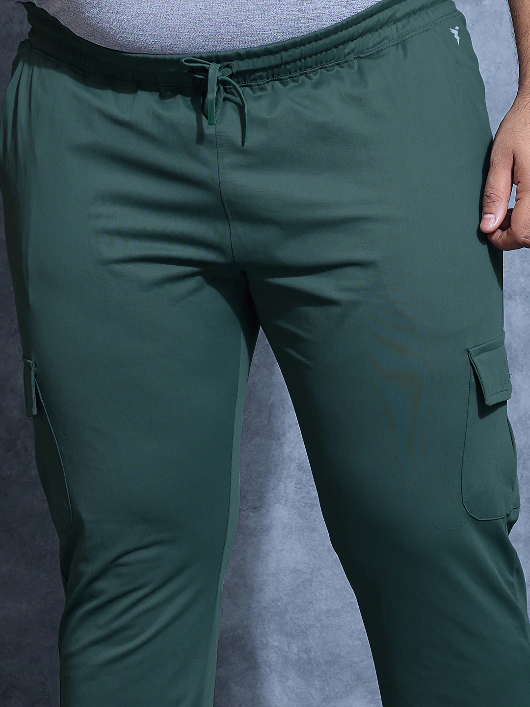 Men Plus Size Solid Relax Fit Cargo Trackpants with DURACOOL+ - Image 6
