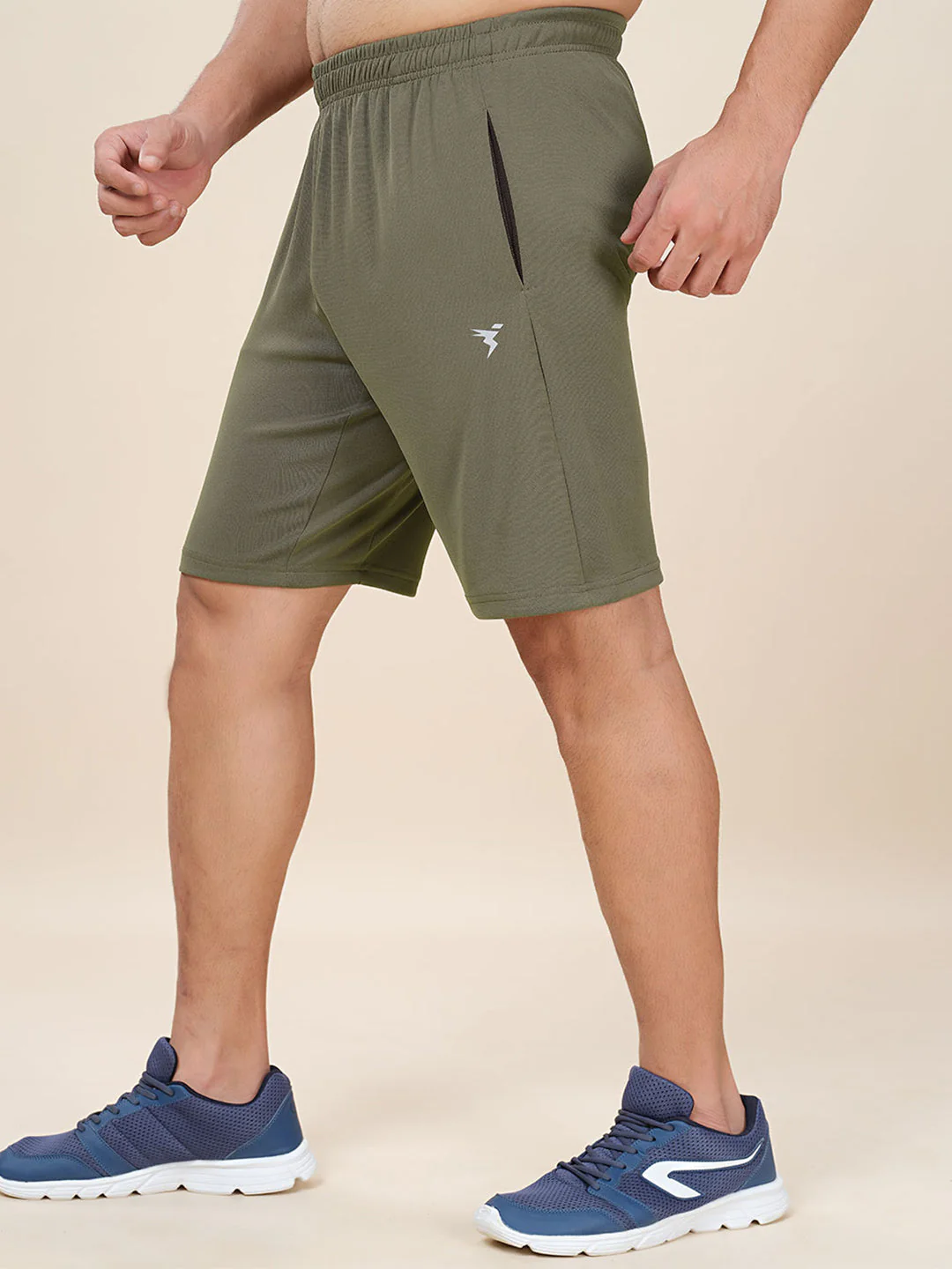 Men Plus Size Solid Slim Fit Active Shorts with TECHNO DRY - Image 5