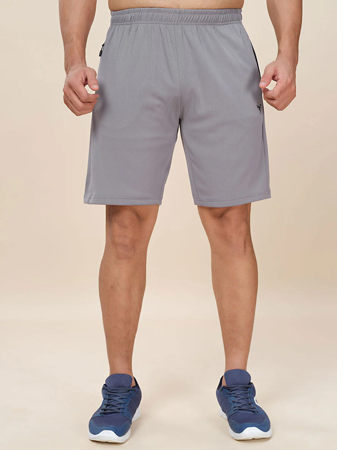 Men Plus Size Solid Slim Fit Active Shorts with TECHNO DRY