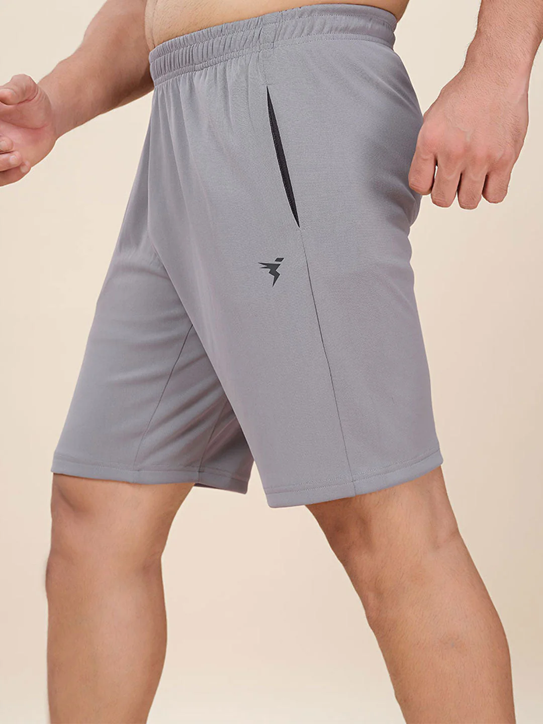 Men Plus Size Solid Slim Fit Active Shorts with TECHNO DRY - Image 3