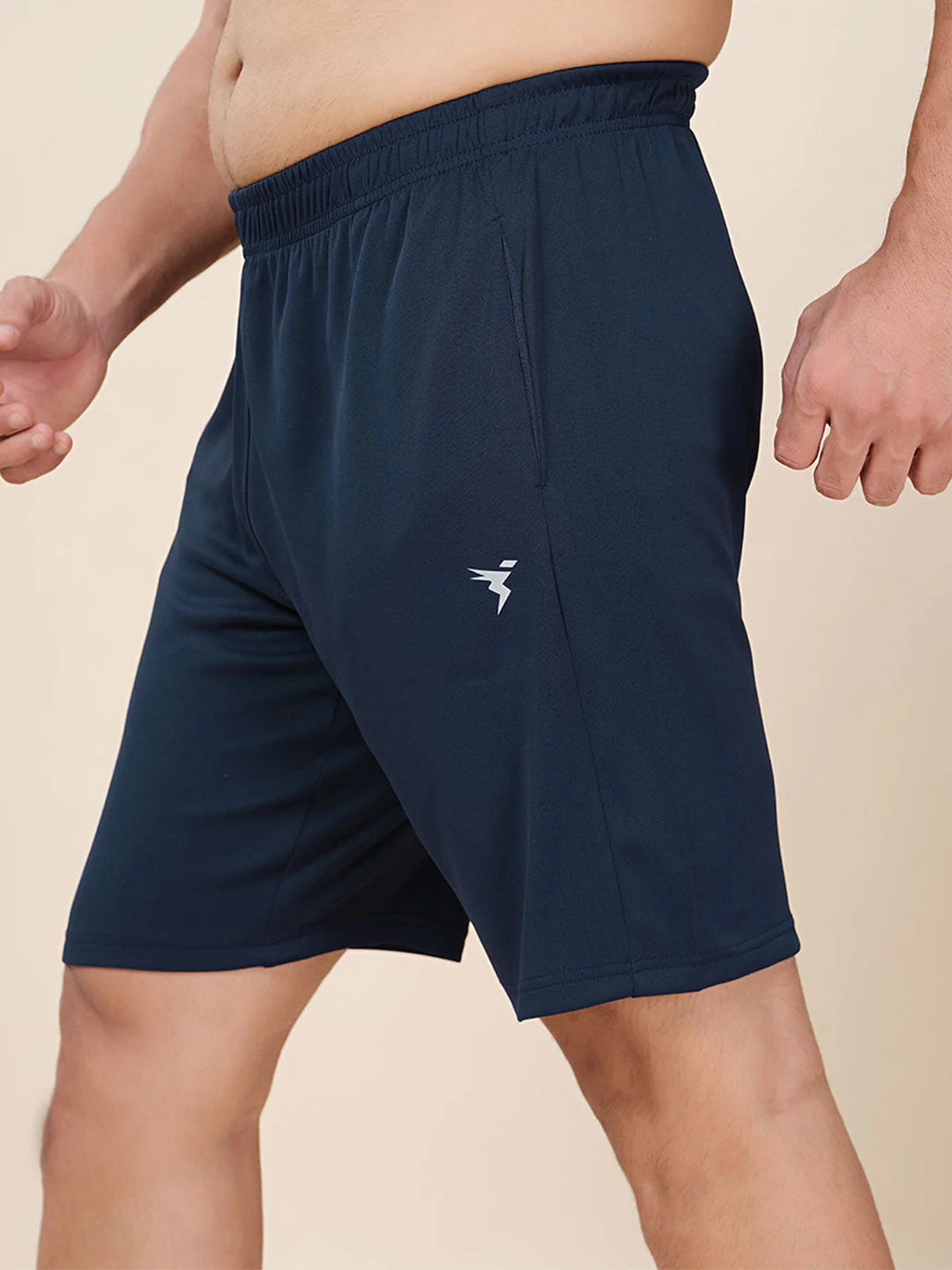 Men Plus Size Solid Slim Fit Active Shorts with TECHNO DRY - Image 3