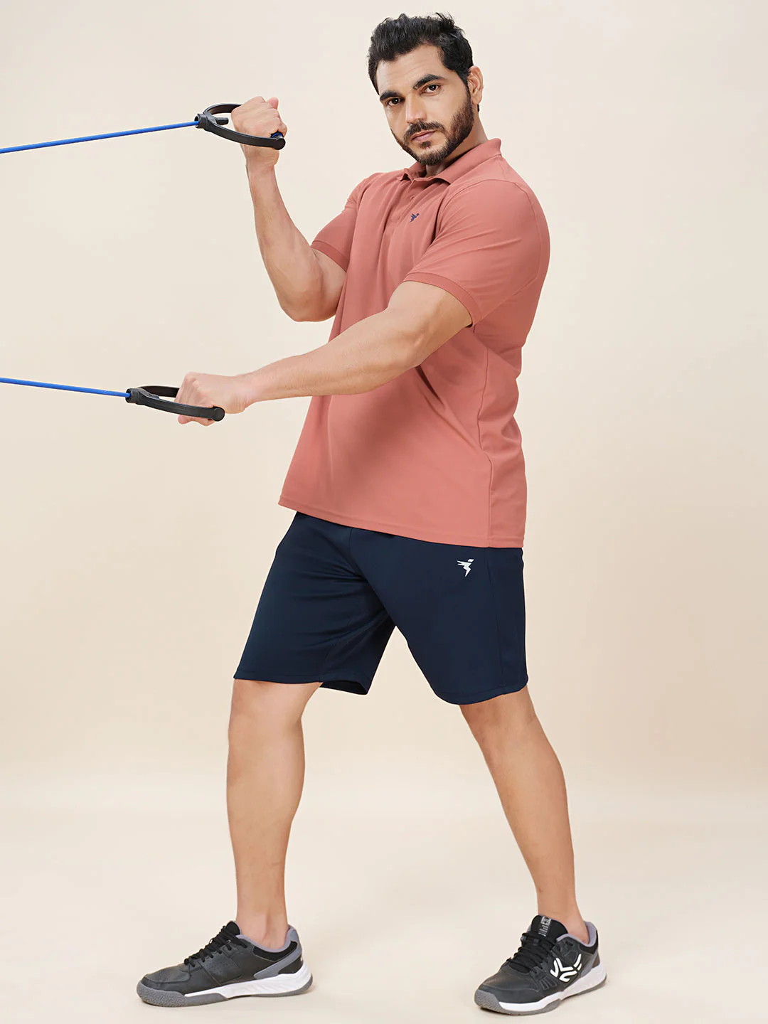 Men Plus Size Solid Slim Fit Active Shorts with TECHNO DRY - Image 4