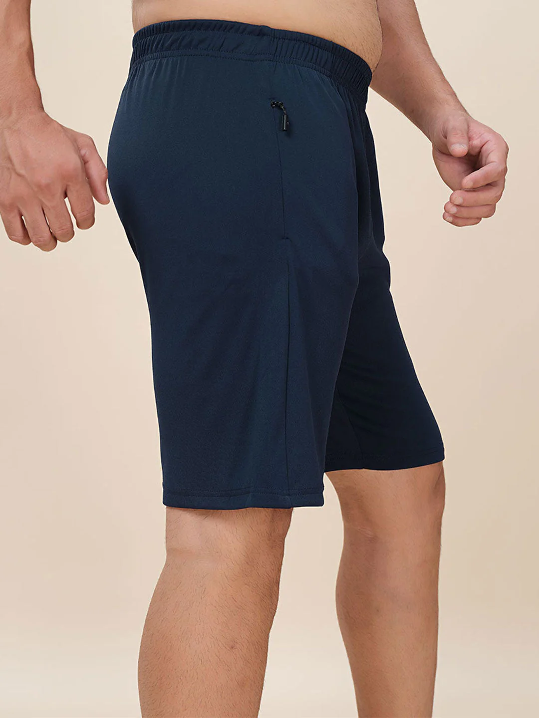Men Plus Size Solid Slim Fit Active Shorts with TECHNO DRY - Image 6