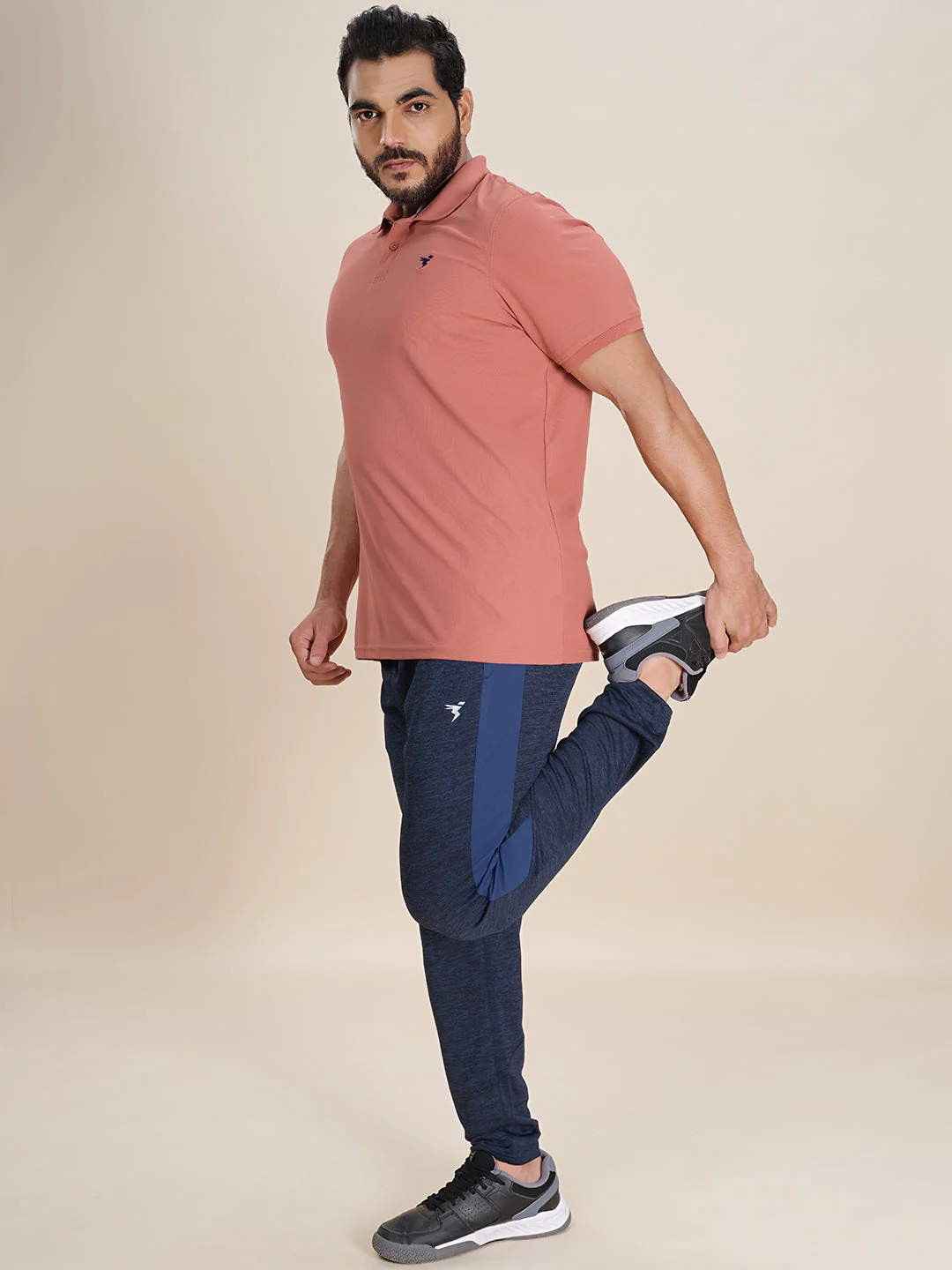 Men Plus Size Solid Slim Fit Active Trackpants - Image 5