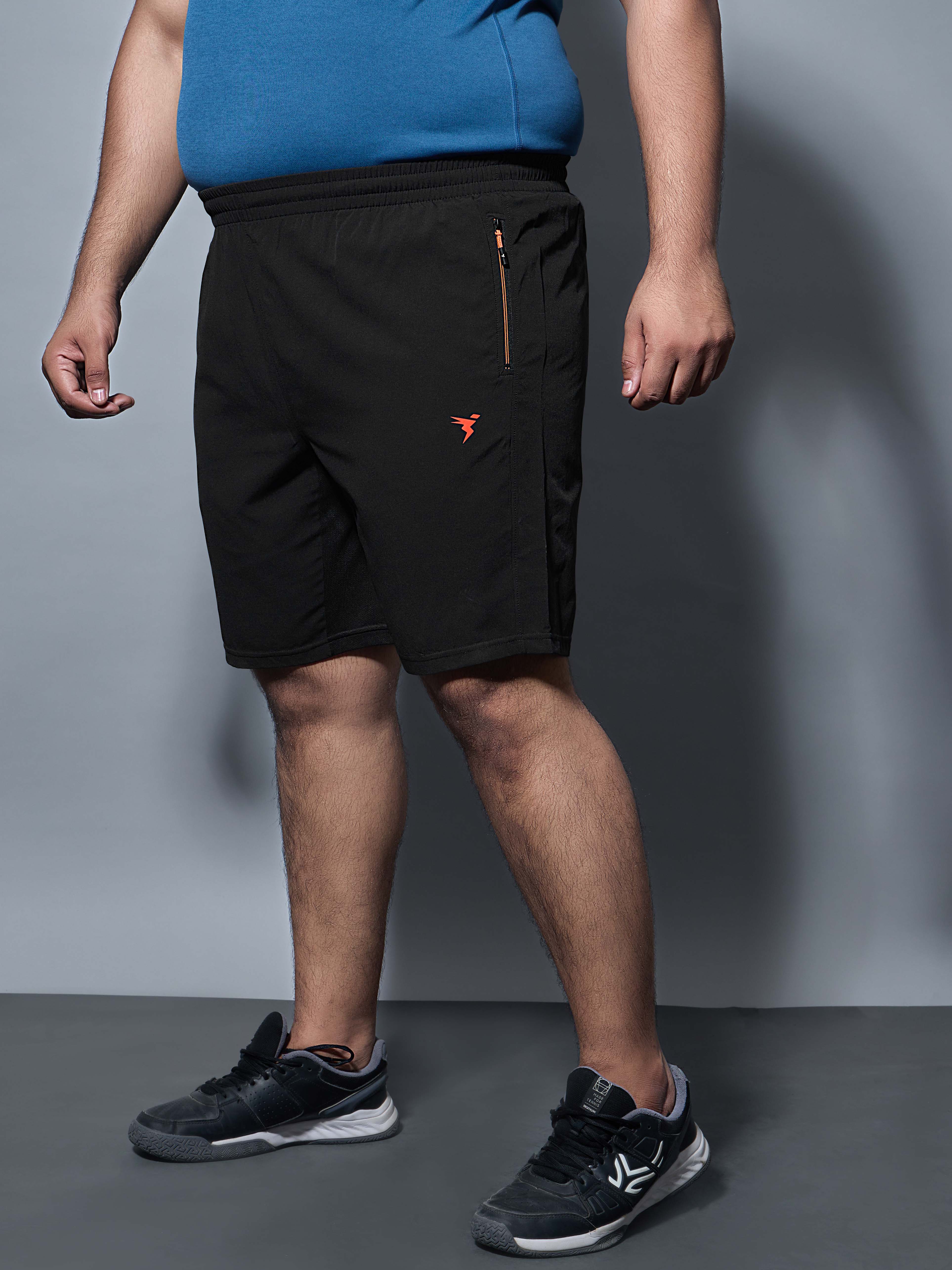 Men Plus Size Solid Slim Fit Shorts with TECHNOLITE - Image 3