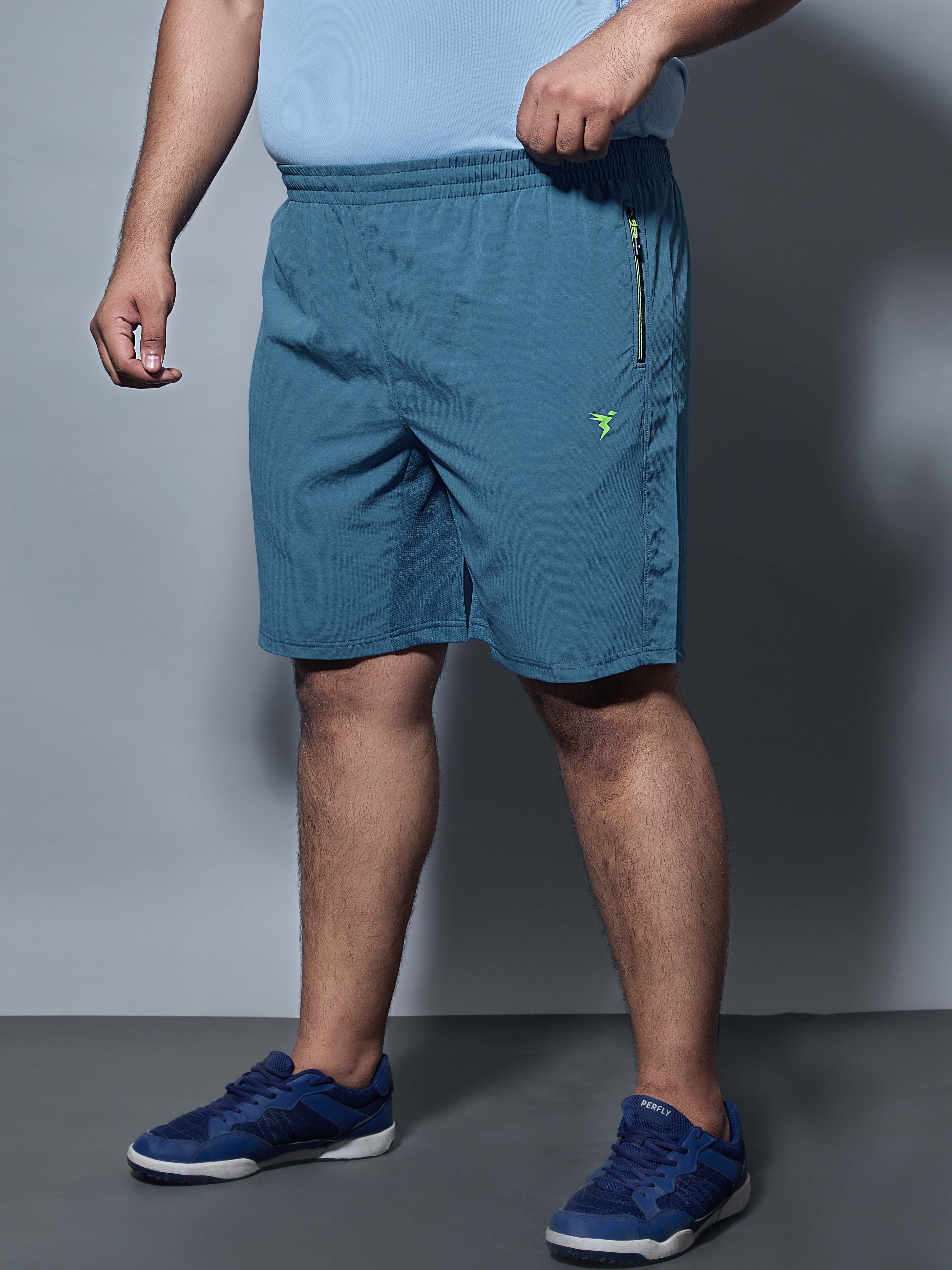 Men Plus Size Solid Slim Fit Shorts with TECHNOLITE - Image 3