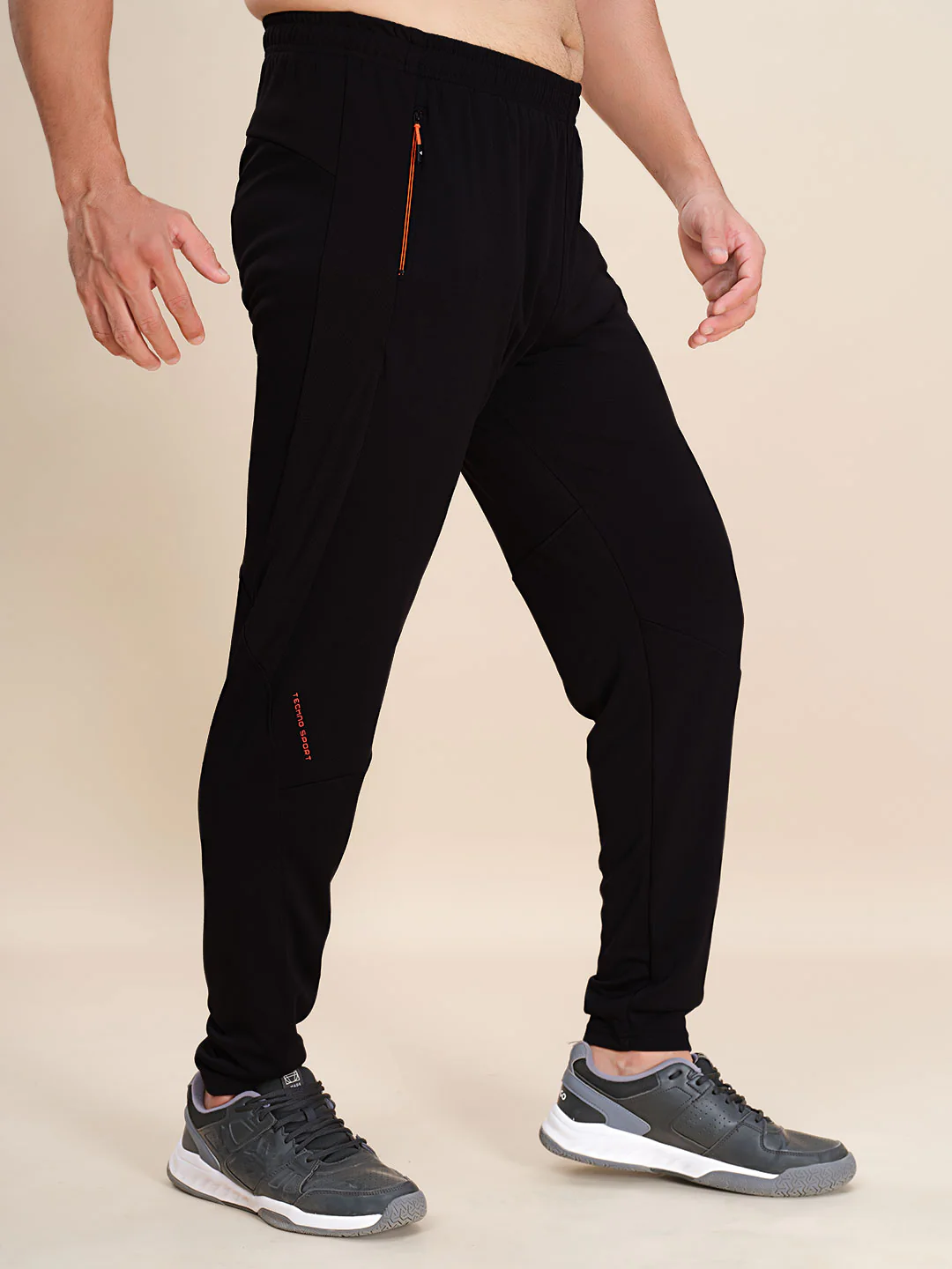 Men Plus Size Solid Slim Fit Trackpants with TECHNO DRY - Image 3