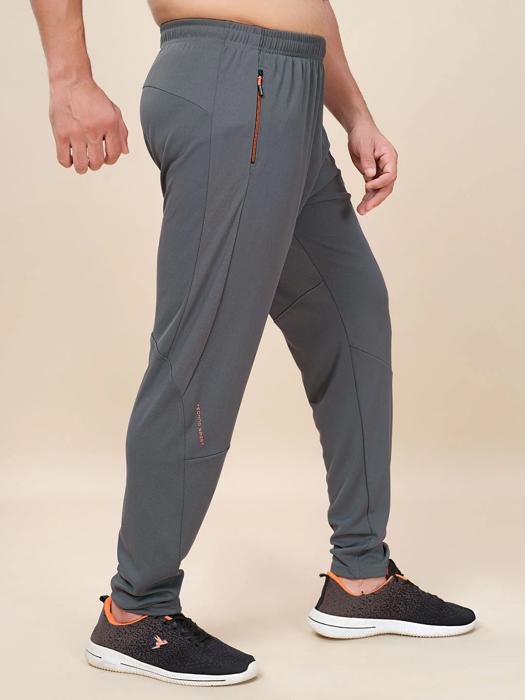Men Plus Size Solid Slim Fit Trackpants with TECHNO DRY - Image 3