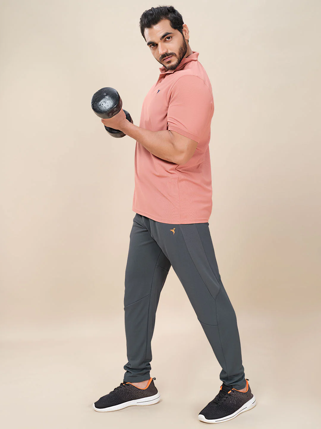 Men Plus Size Solid Slim Fit Trackpants with TECHNO DRY - Image 4