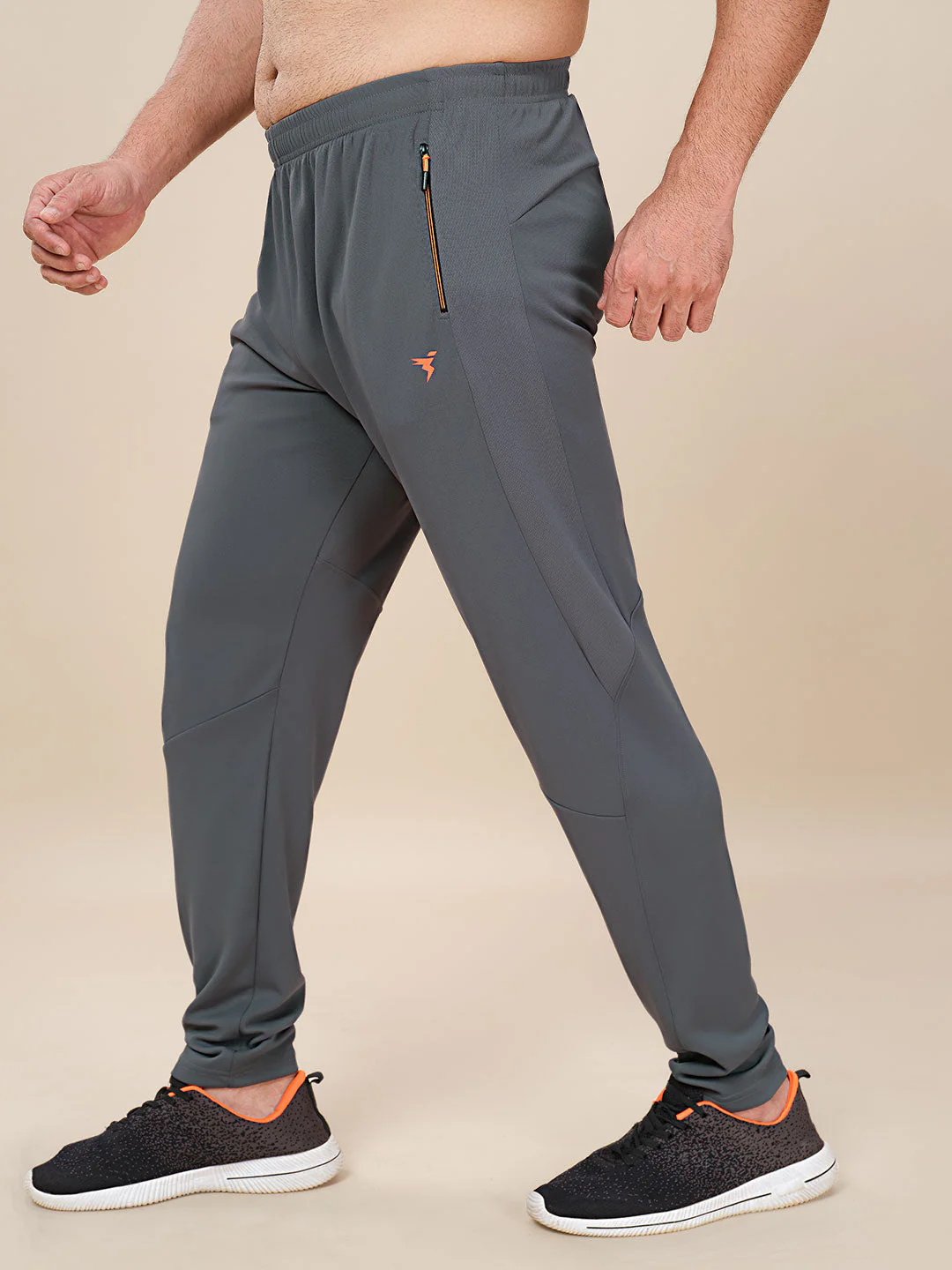 Men Plus Size Solid Slim Fit Trackpants with TECHNO DRY - Image 5