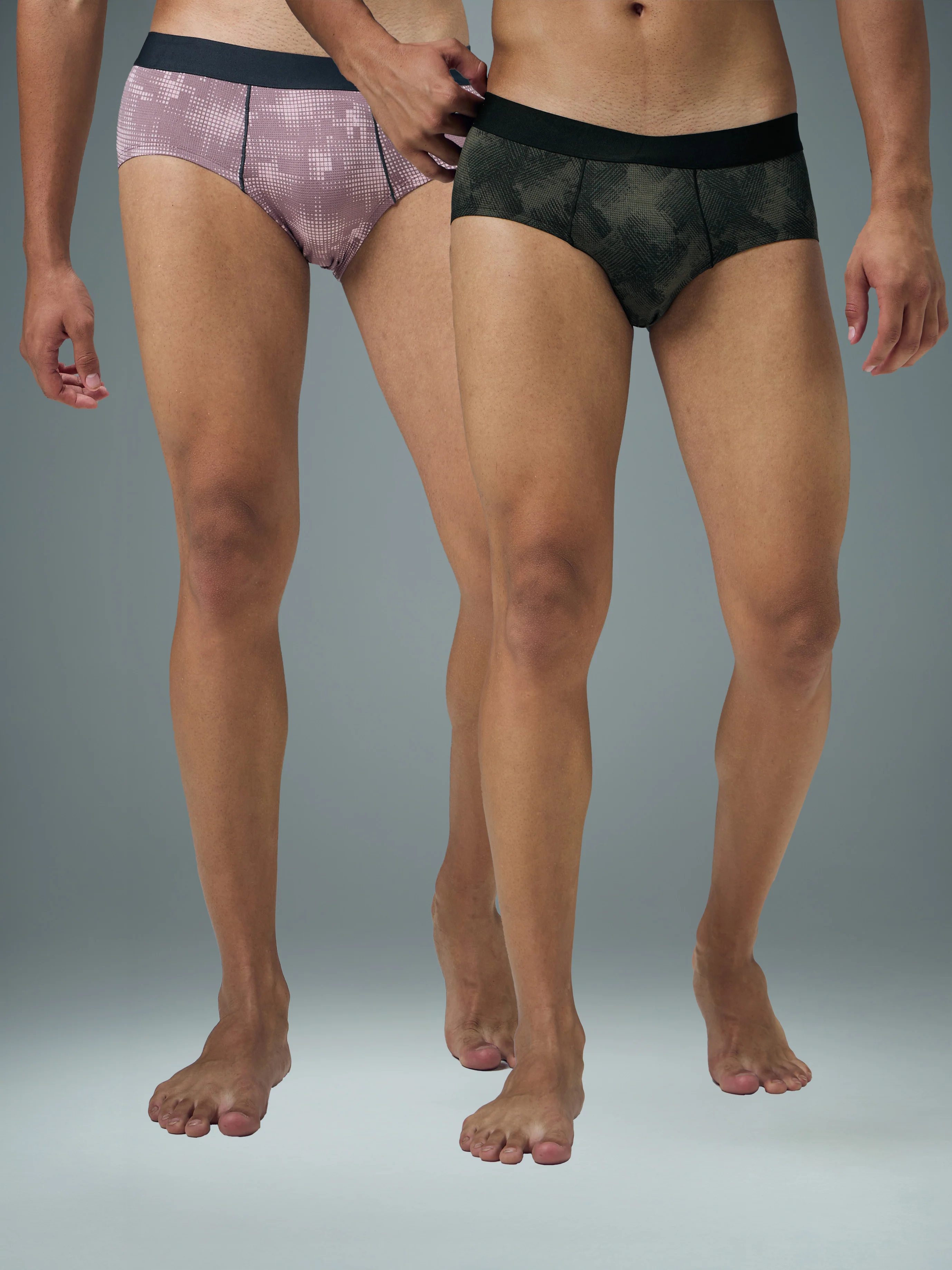 Men Printed Briefs with ELASTO LITE (Pack of 2)