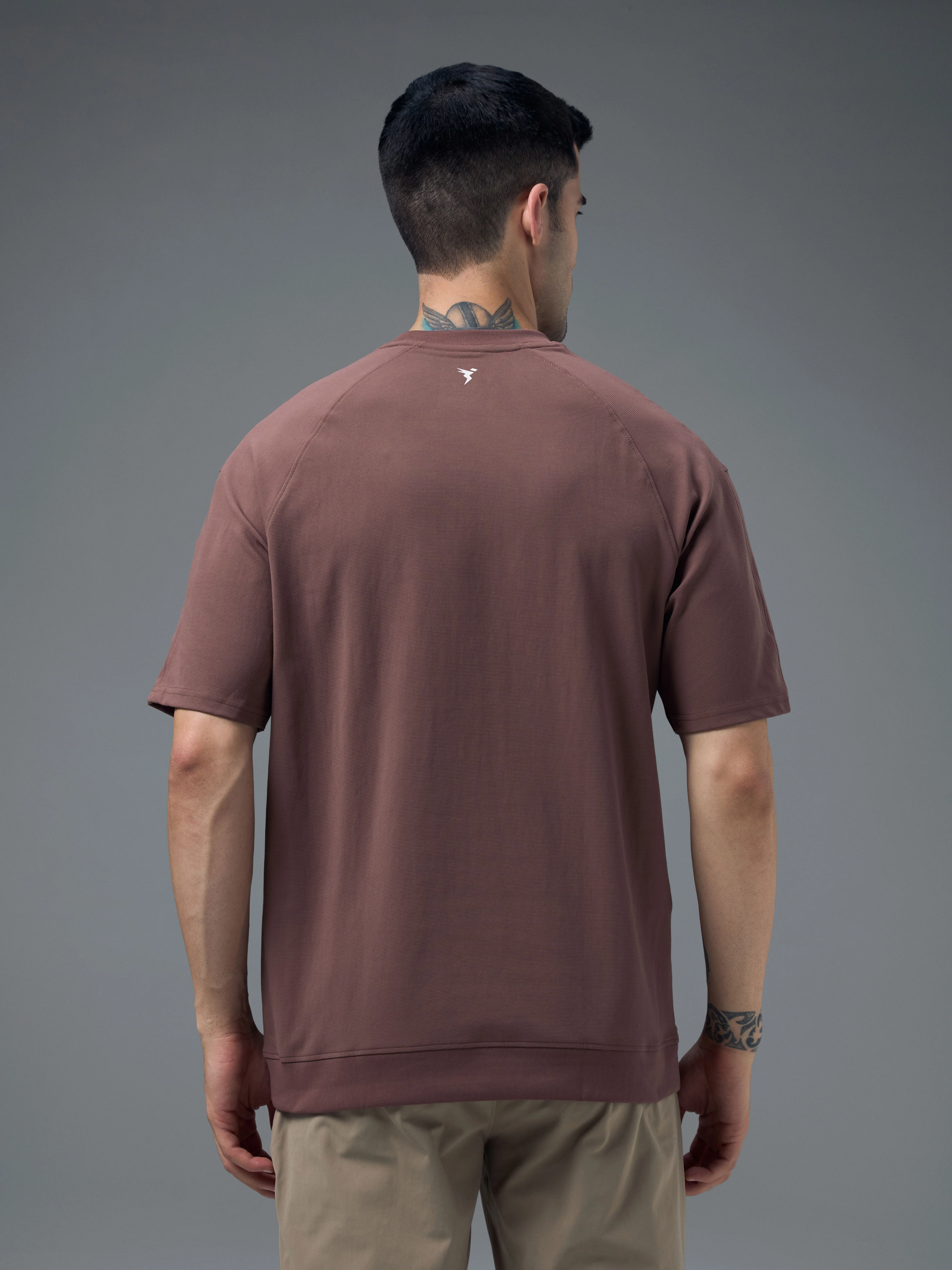 Men Printed Oversized Round Neck Sports T-shirt with ELASTO PLUS - Image 3