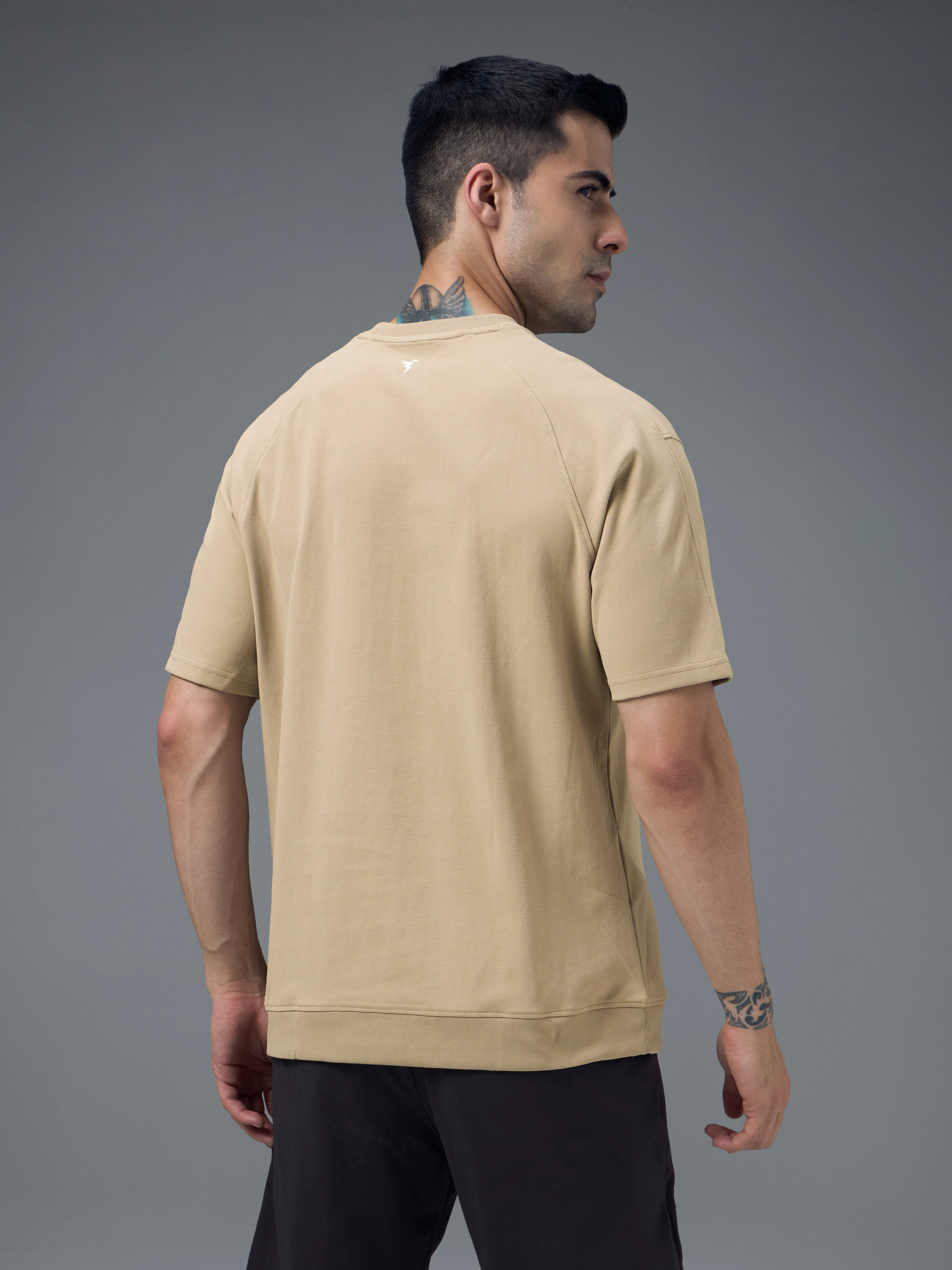 Men Printed Oversized Round Neck Sports T-shirt with ELASTO PLUS - Image 3