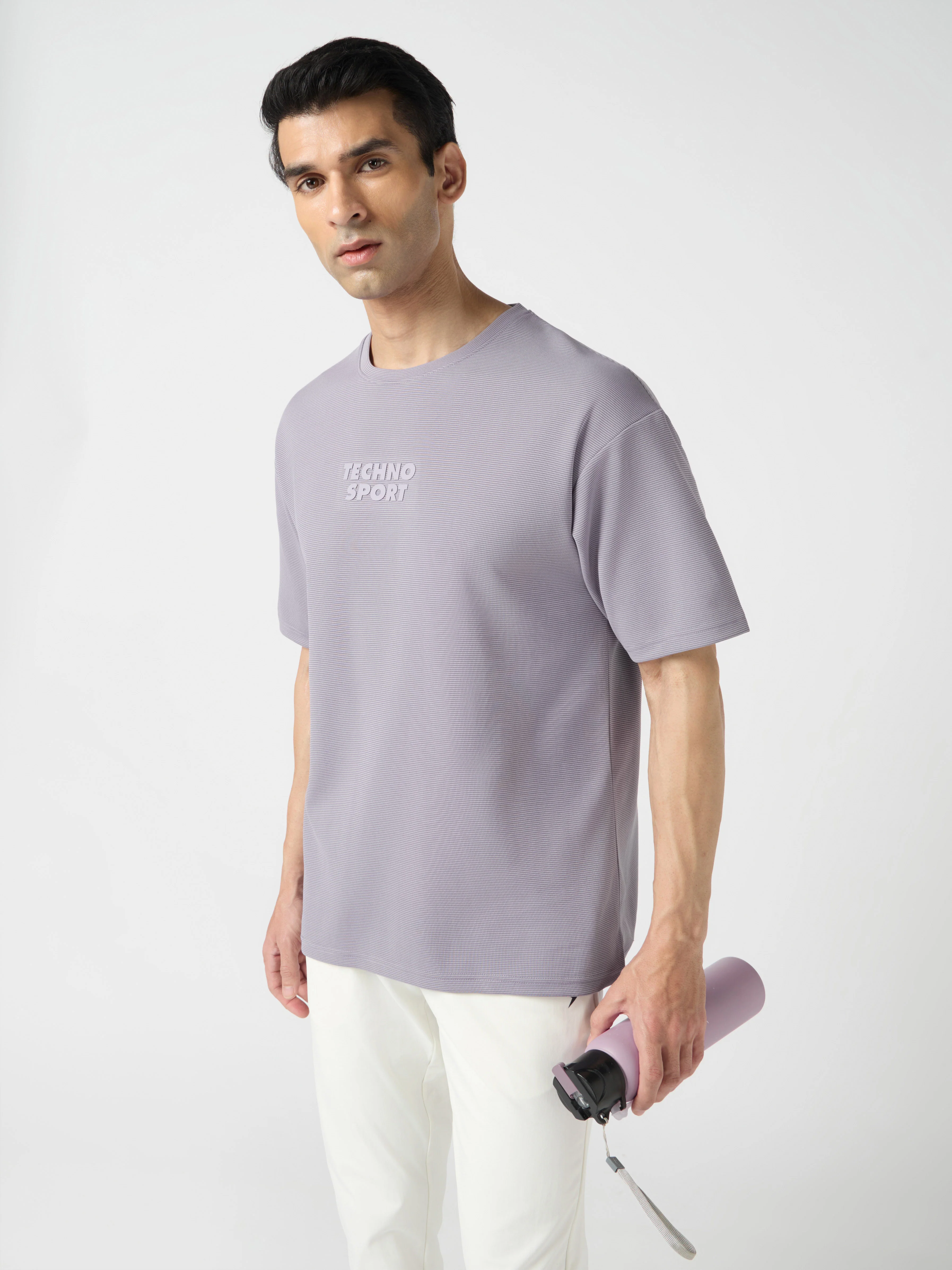 Men Printed Oversized Round Neck T-shirt with COTFLEX