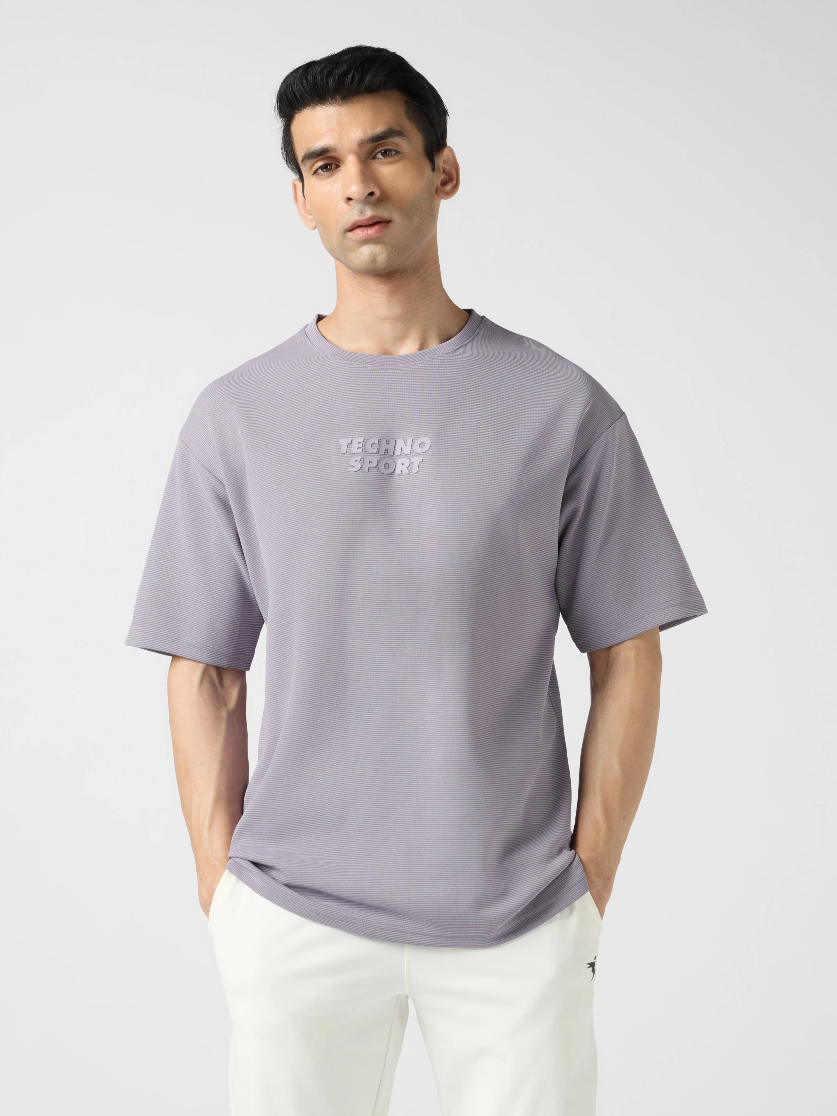Men Printed Oversized Round Neck T-shirt with COTFLEX - Image 2