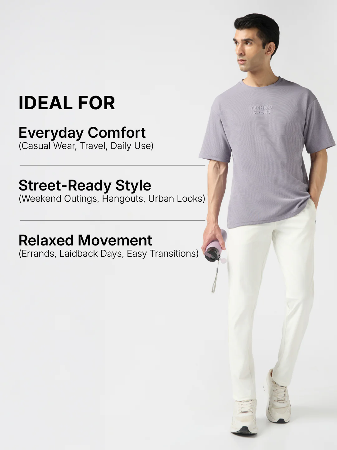 Men Printed Oversized Round Neck T-shirt with COTFLEX - Image 7
