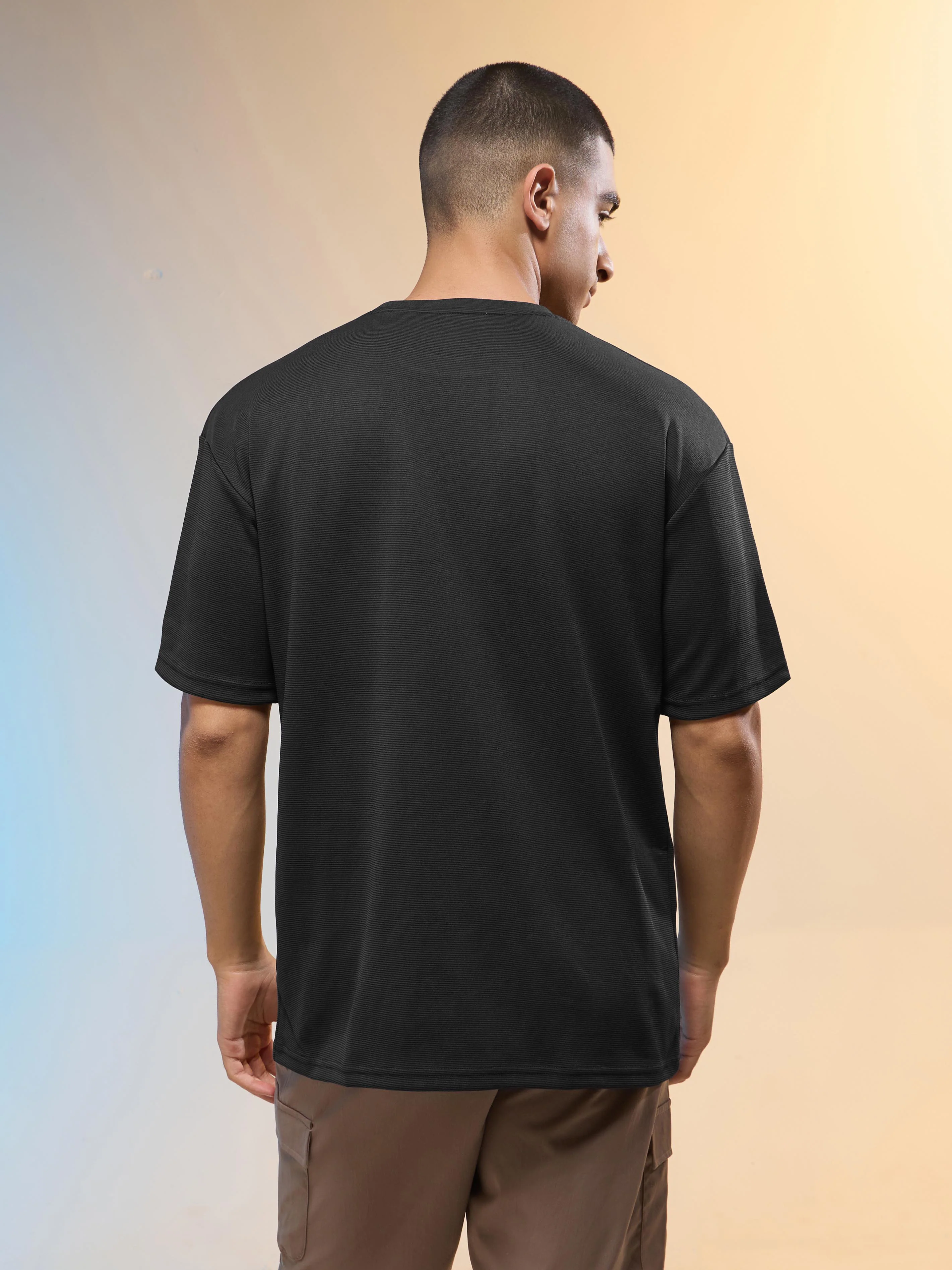 Men Printed Oversized Round Neck T-shirt with COTFLEX - Image 3