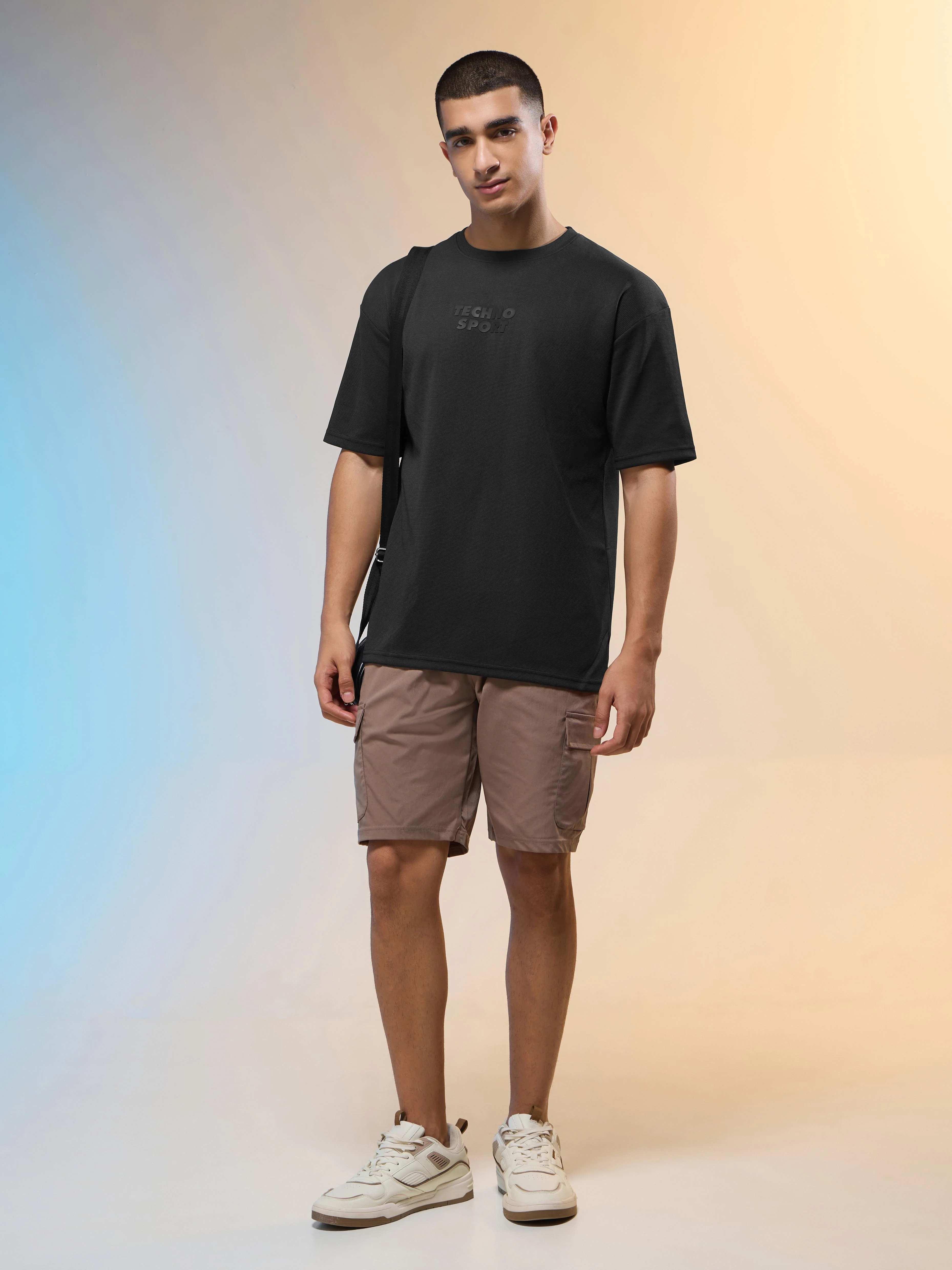 Men Printed Oversized Round Neck T-shirt with COTFLEX - Image 5