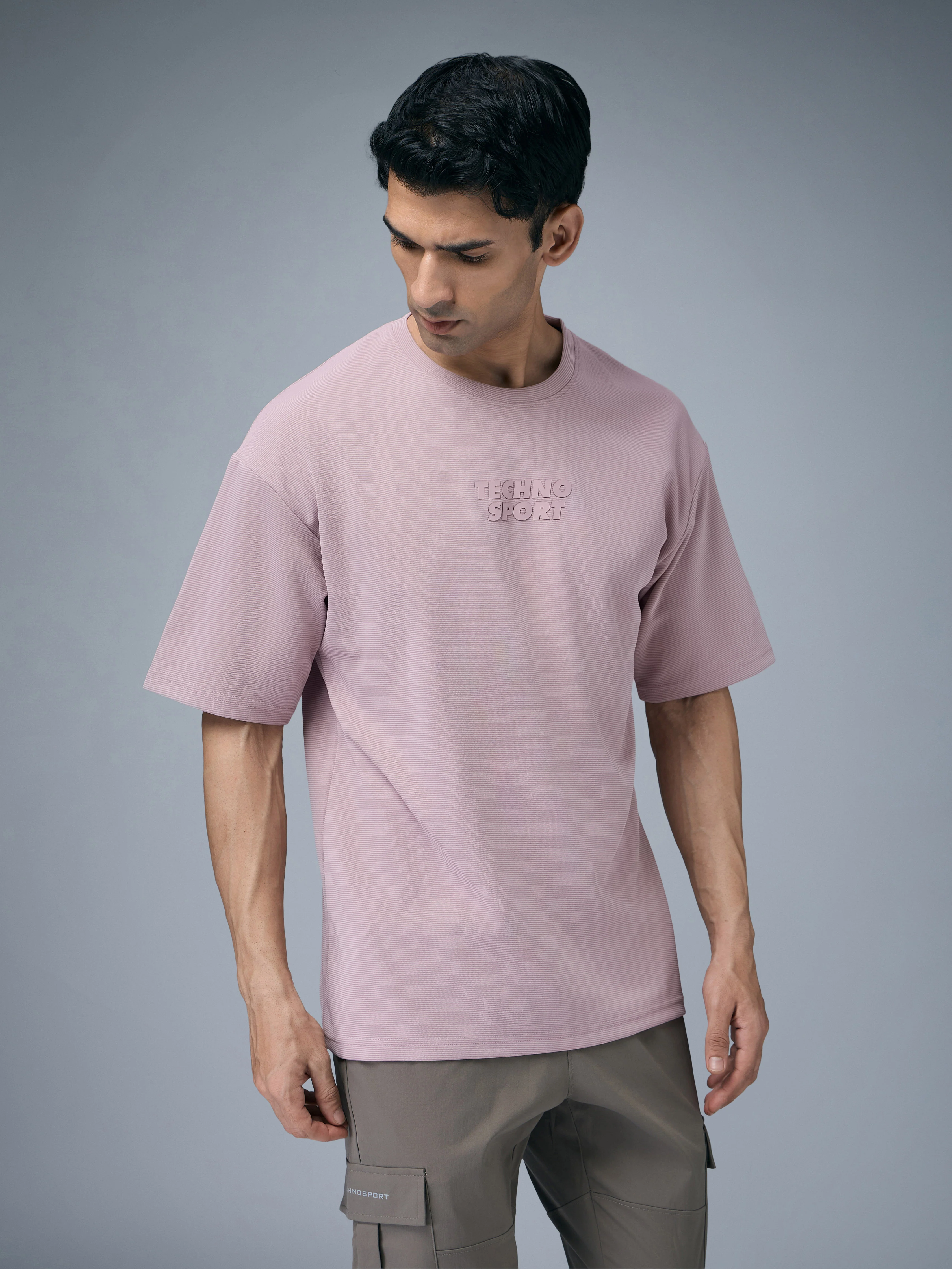 Men Printed Oversized Round Neck T-shirt with COTFLEX - Image 4