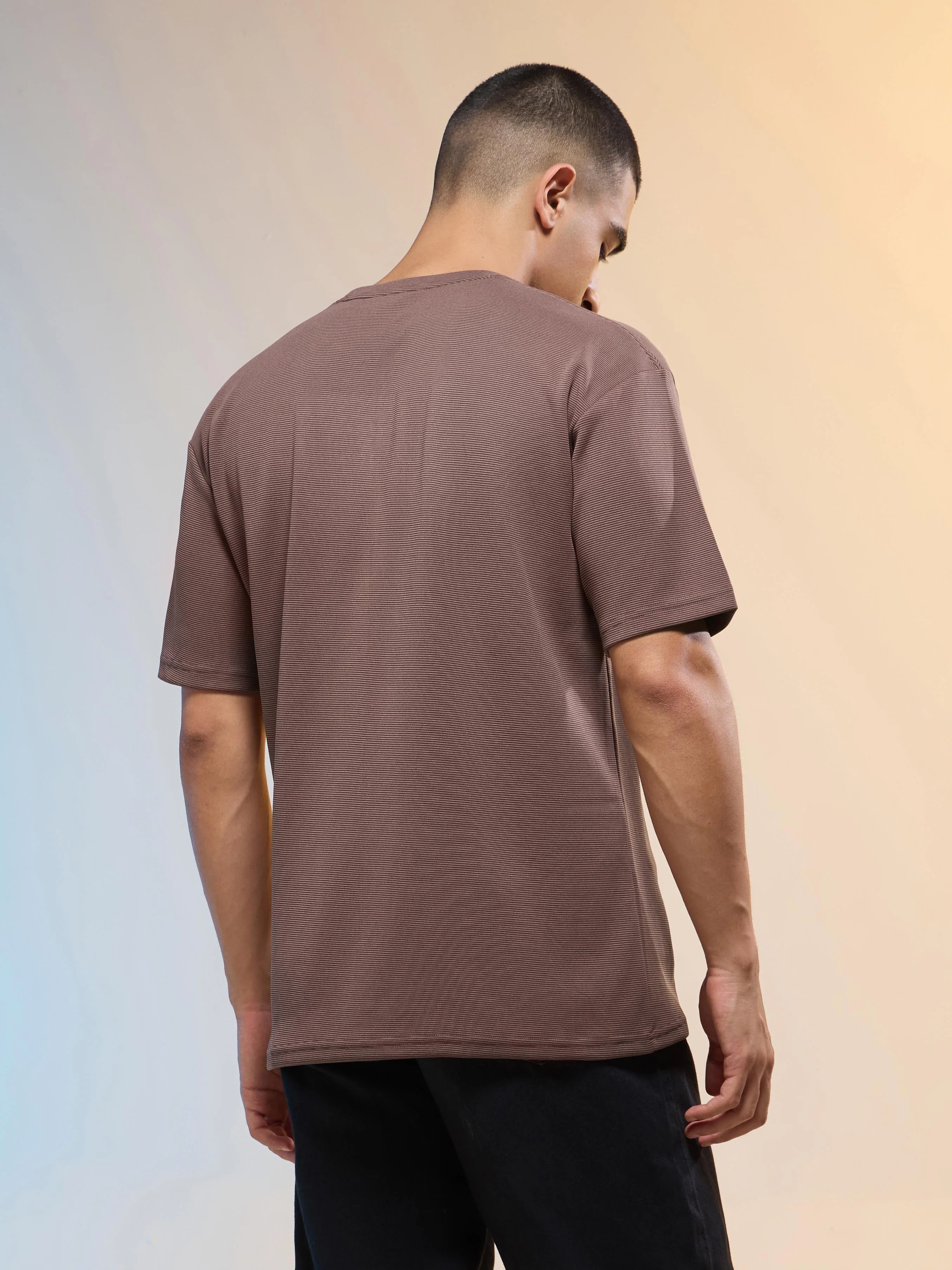 Men Printed Oversized Round Neck T-shirt with COTFLEX - Image 3