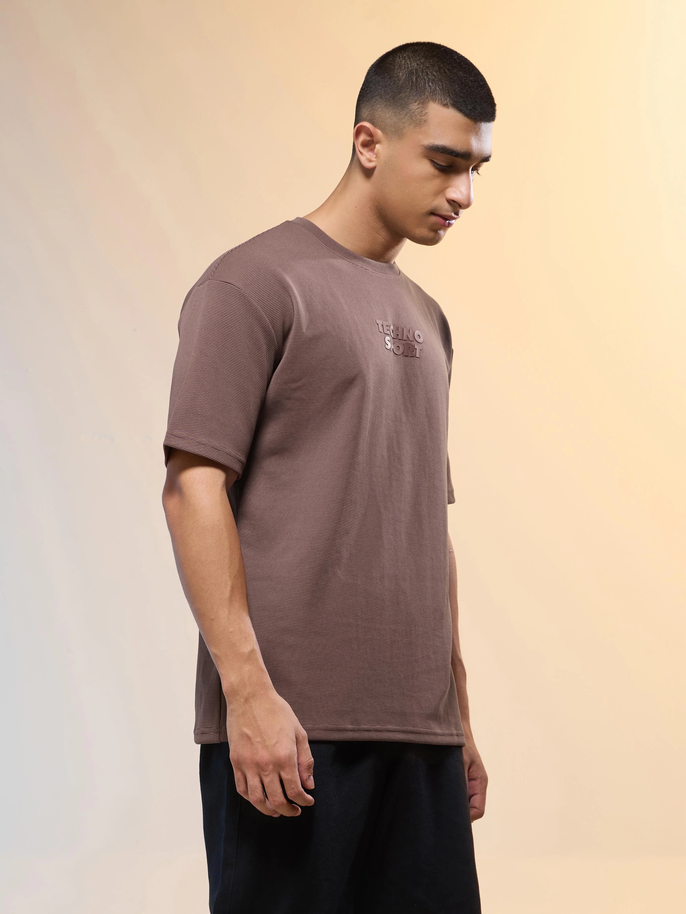 Men Printed Oversized Round Neck T-shirt with COTFLEX - Image 4