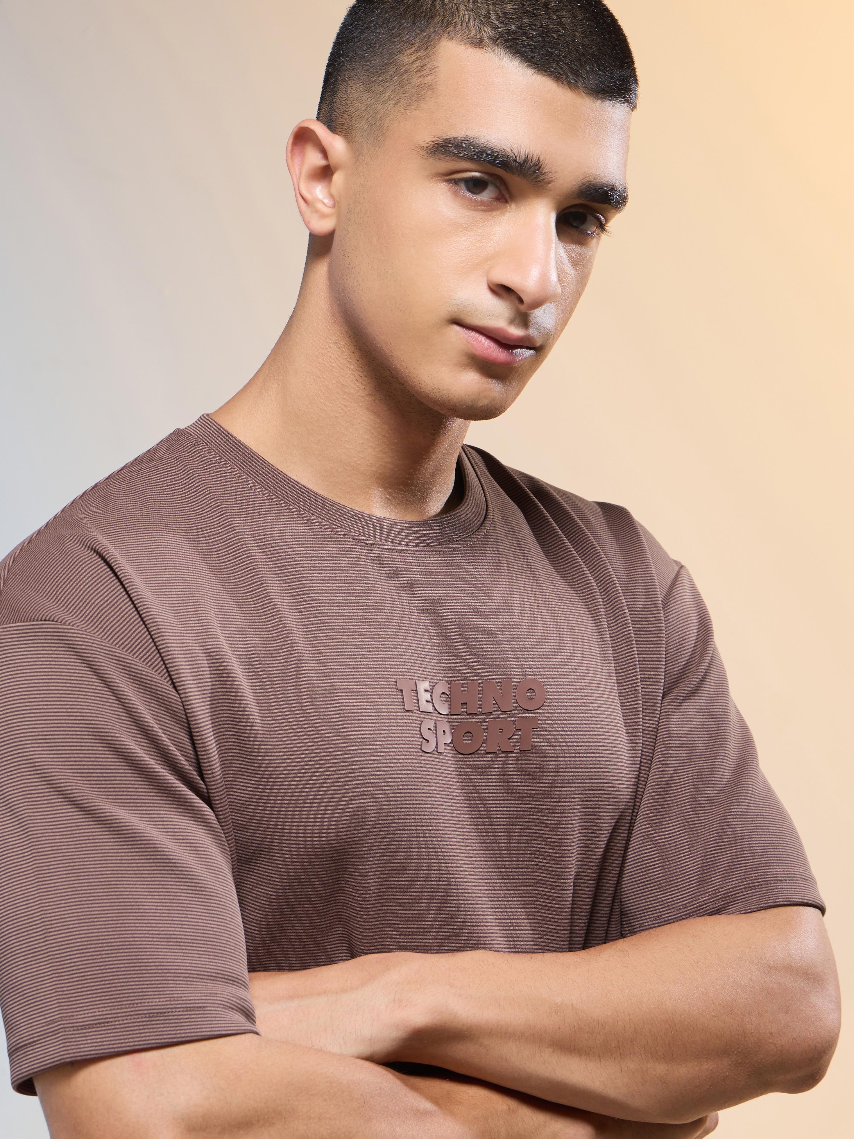 Men Printed Oversized Round Neck T-shirt with COTFLEX - Image 6