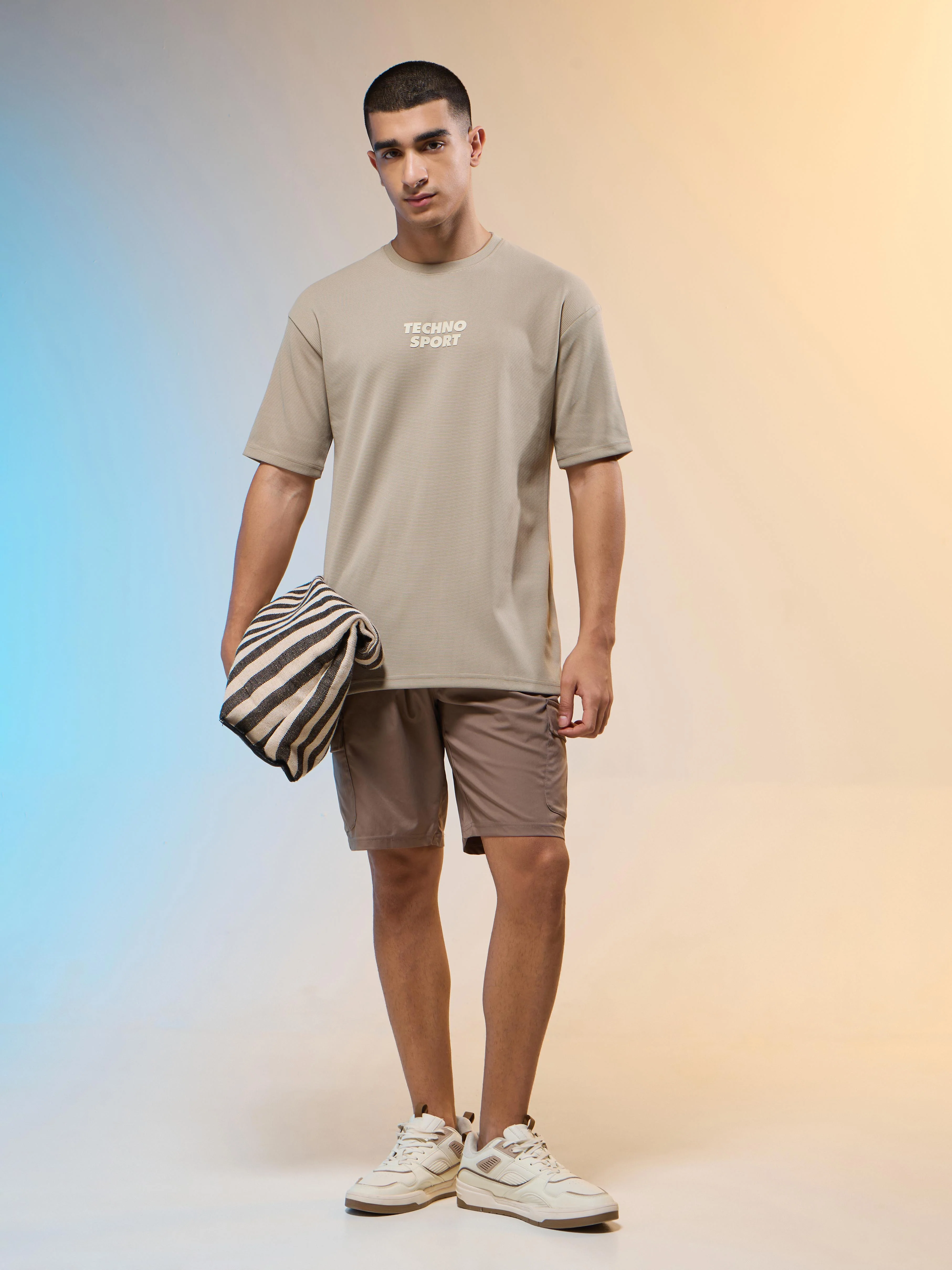 Men Printed Oversized Round Neck T-shirt with COTFLEX - Image 5